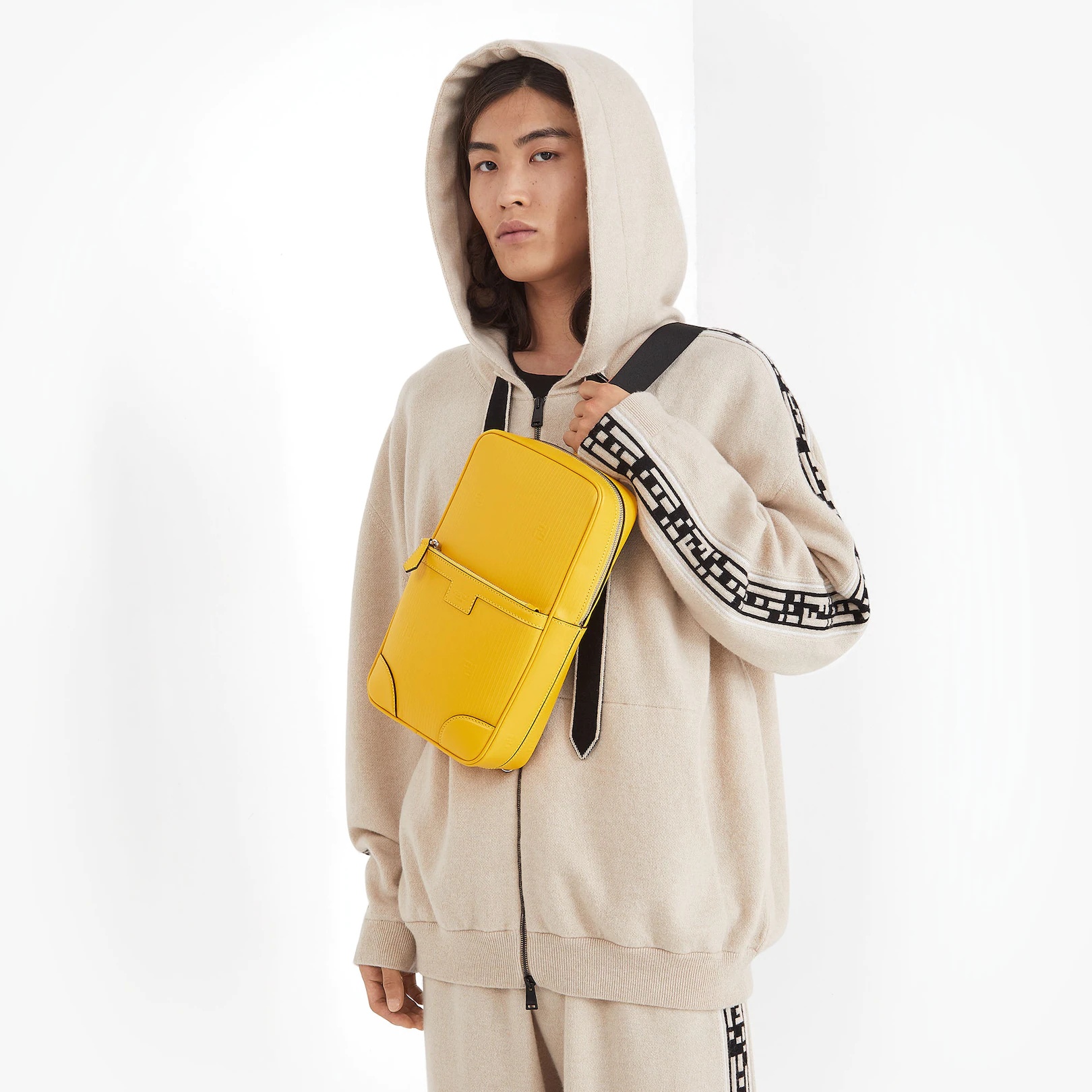 Yellow leather backpack - 5