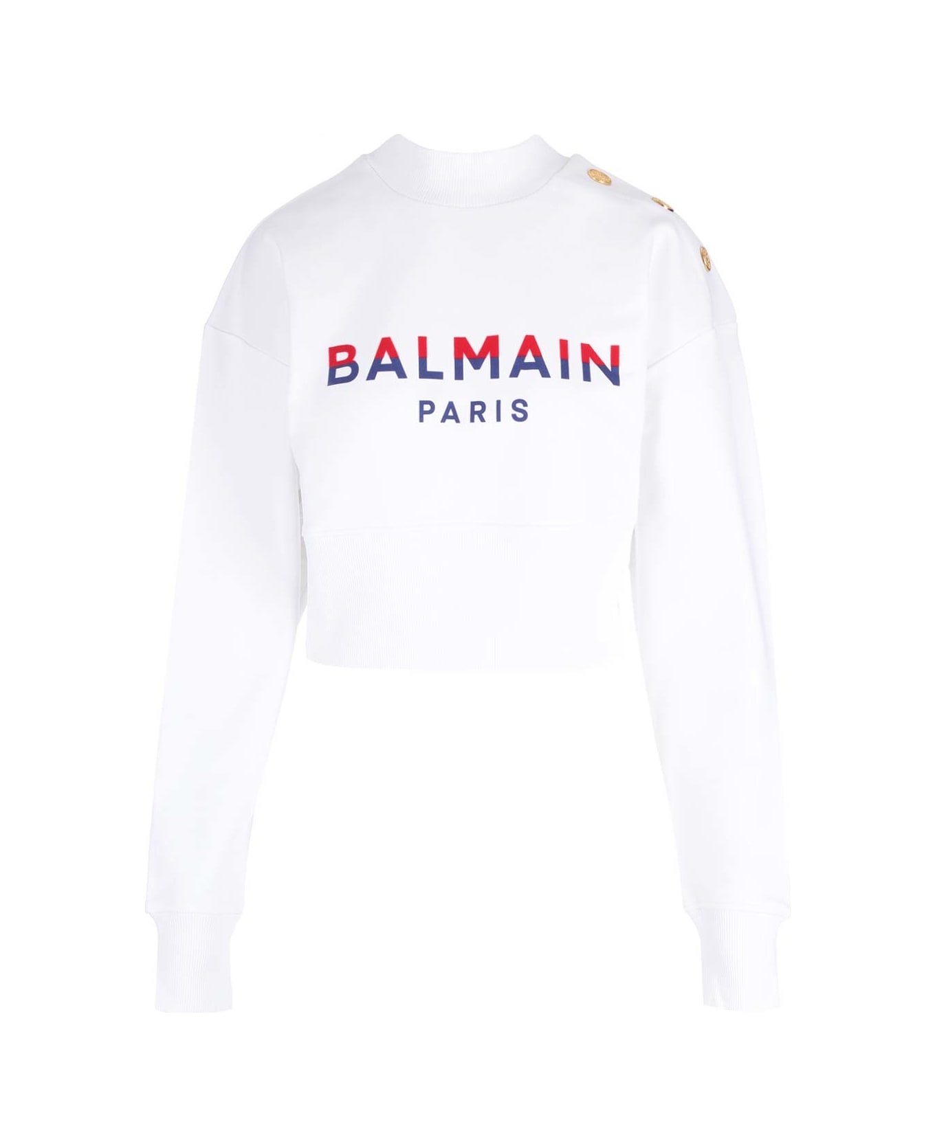 Cotton Crop Sweatshirt With Logo - 1