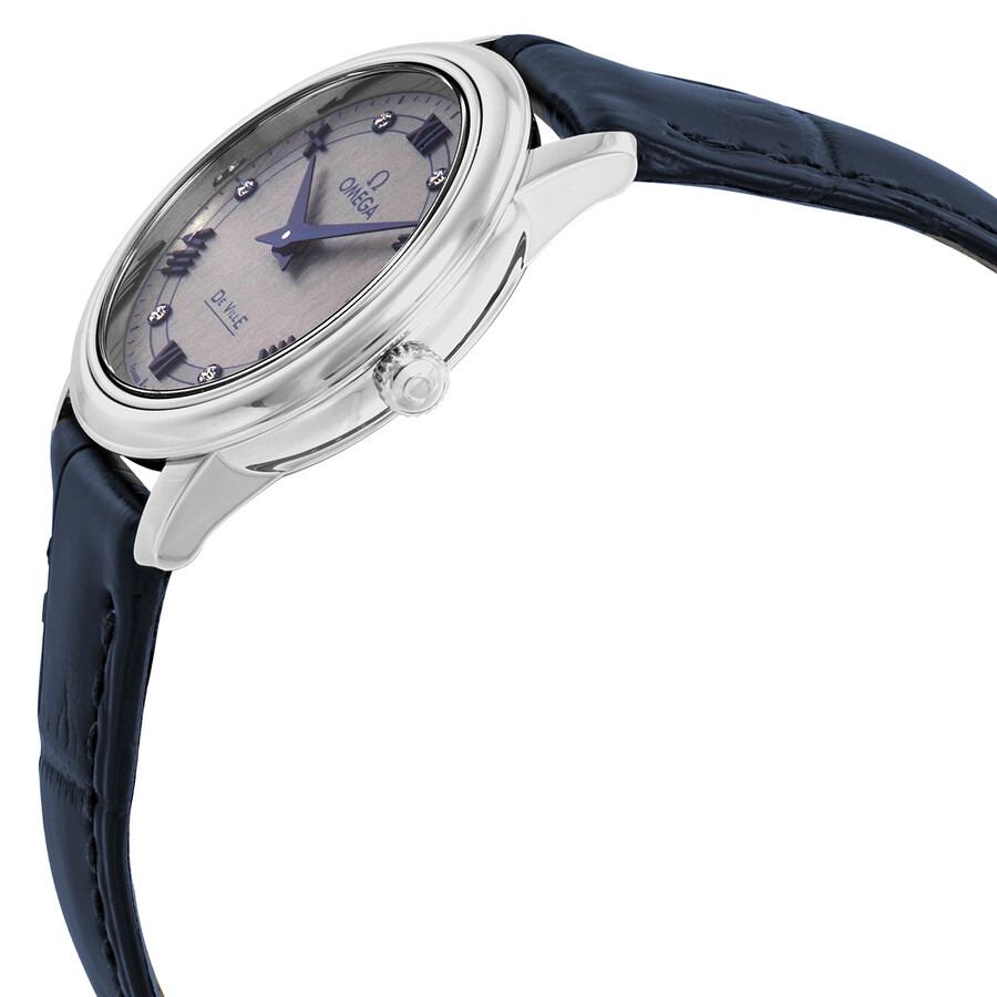 Omega De Ville Prestige Diamond Grey Dial Ladies Watch 424.13.27.60.56.001 - 2