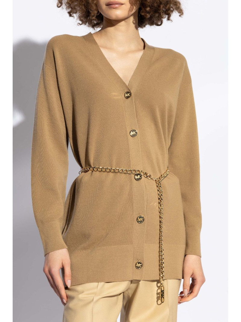 chain belted long cardigan 3