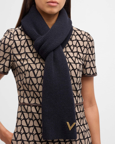 Valentino Bandeaux Knit Cashmere Scarf outlook
