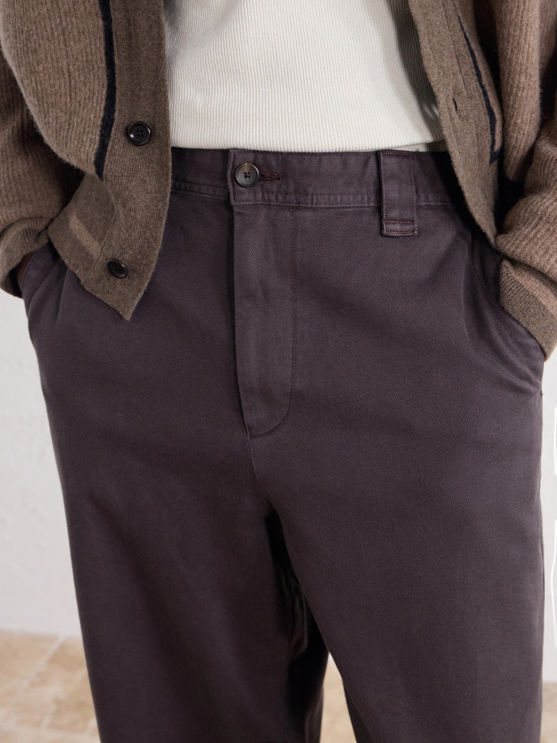Wide-Leg Cotton-Twill Trousers 5