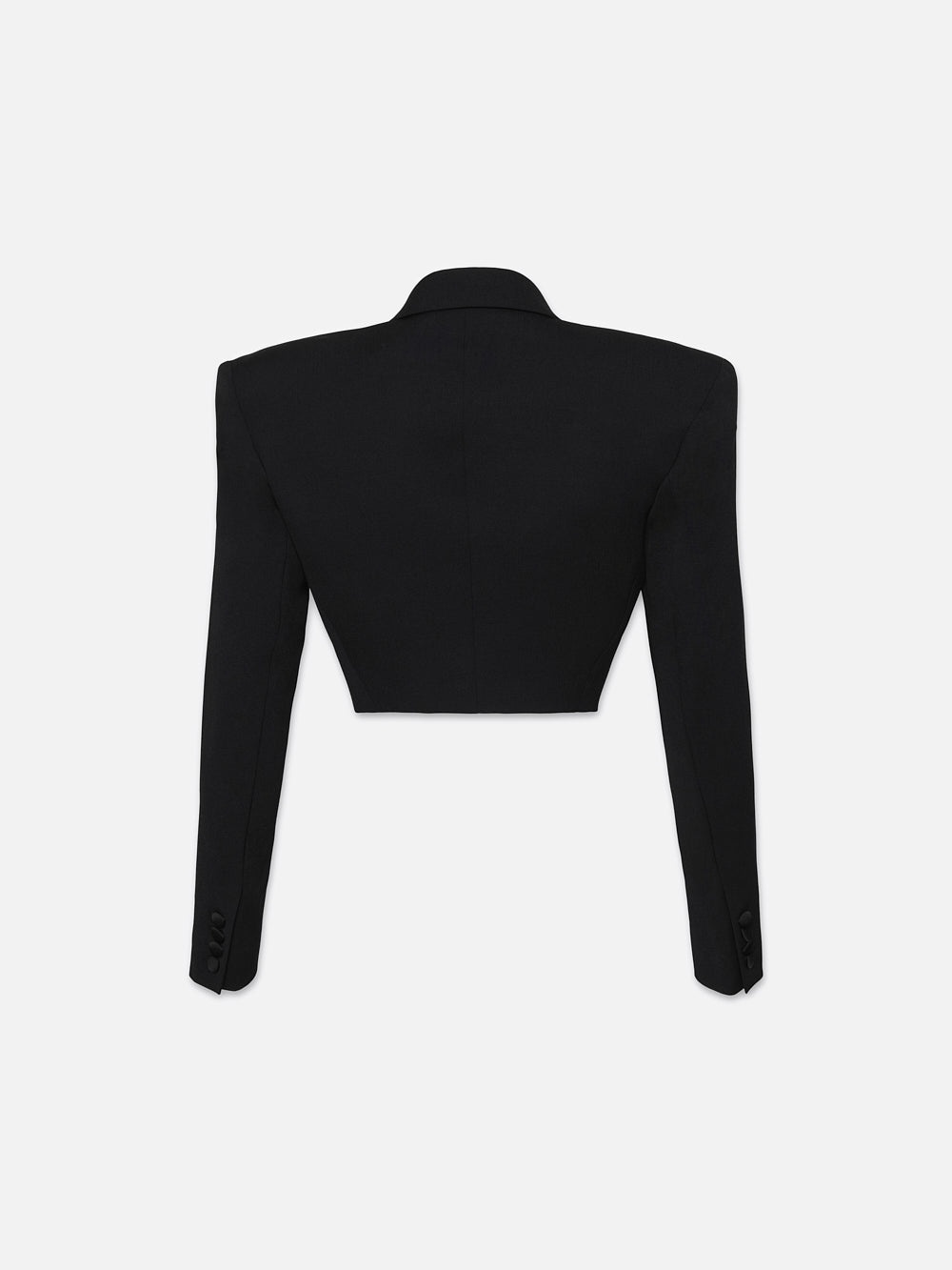 Cropped Tux Blazer in Black - 3