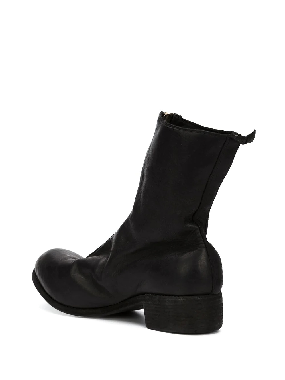 distressed zip-up boots - 3