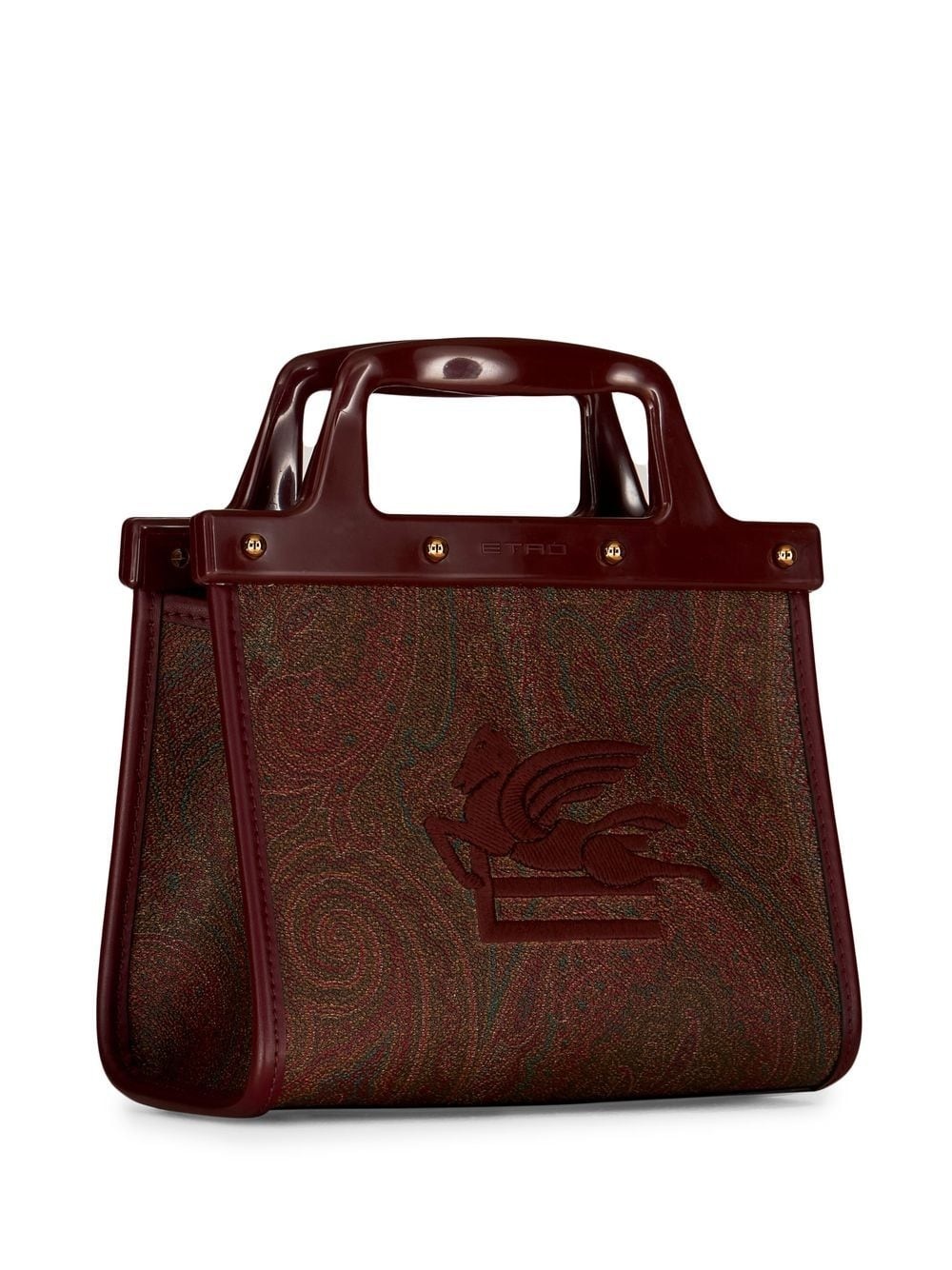 paisley-print embroidered tote - 3