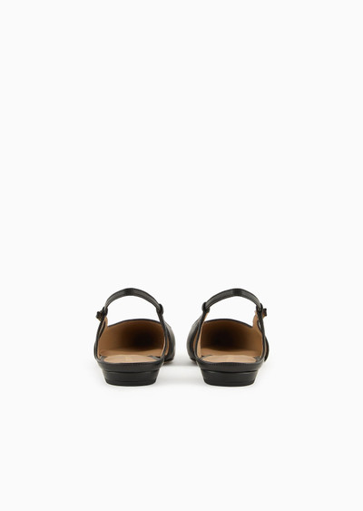 EMPORIO ARMANI Nappa-leather slingback ballerinas with pointed toe outlook