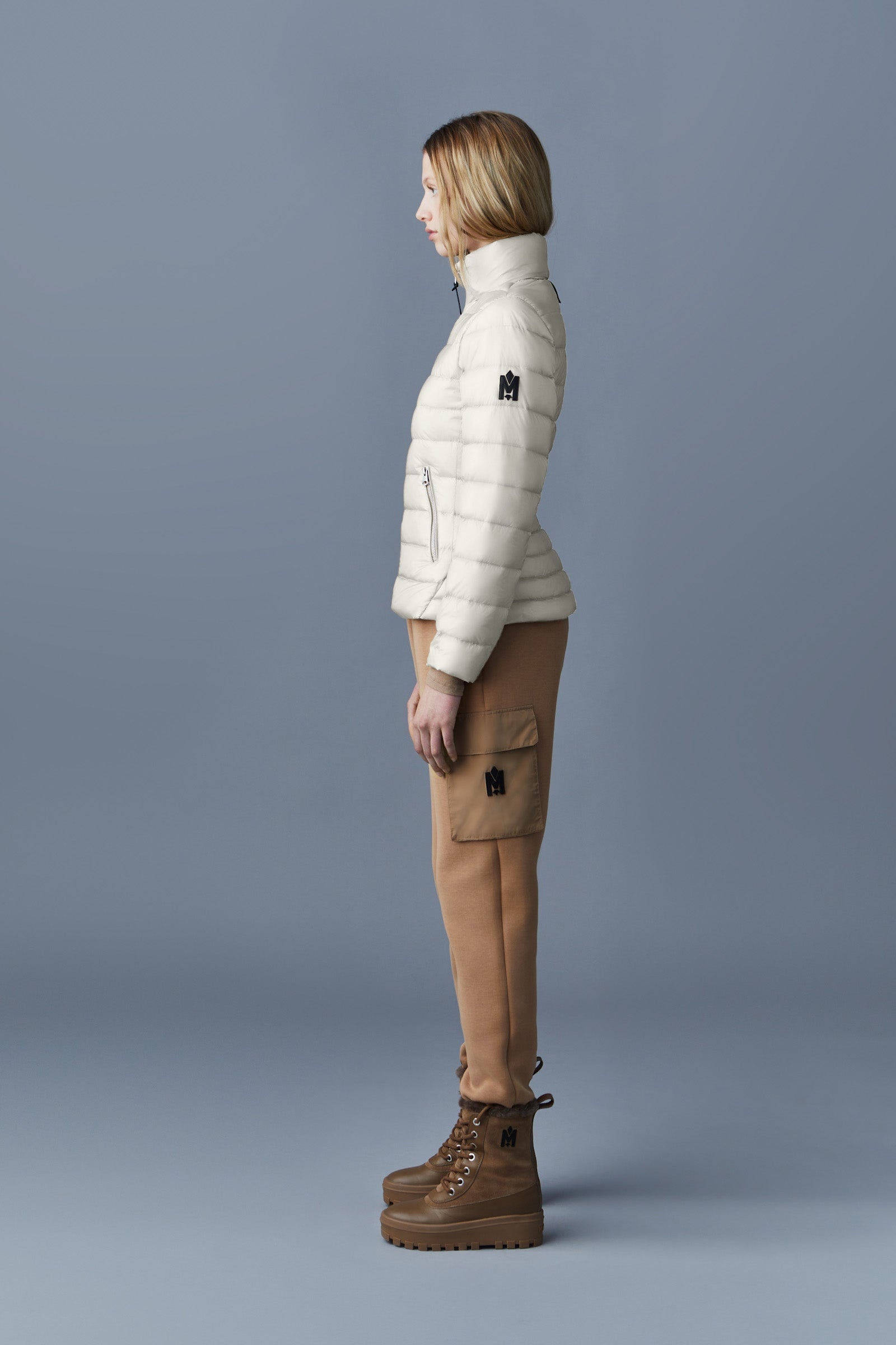 DAVINA Recycled E3-Lite down jacket with peplum - 3