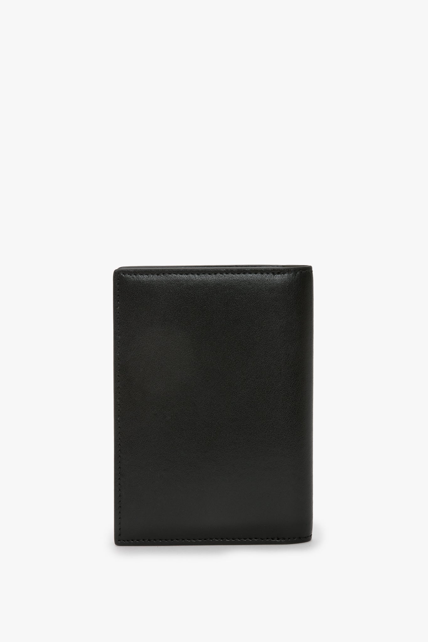 Passport Holder In Black Smooth Leather - 4