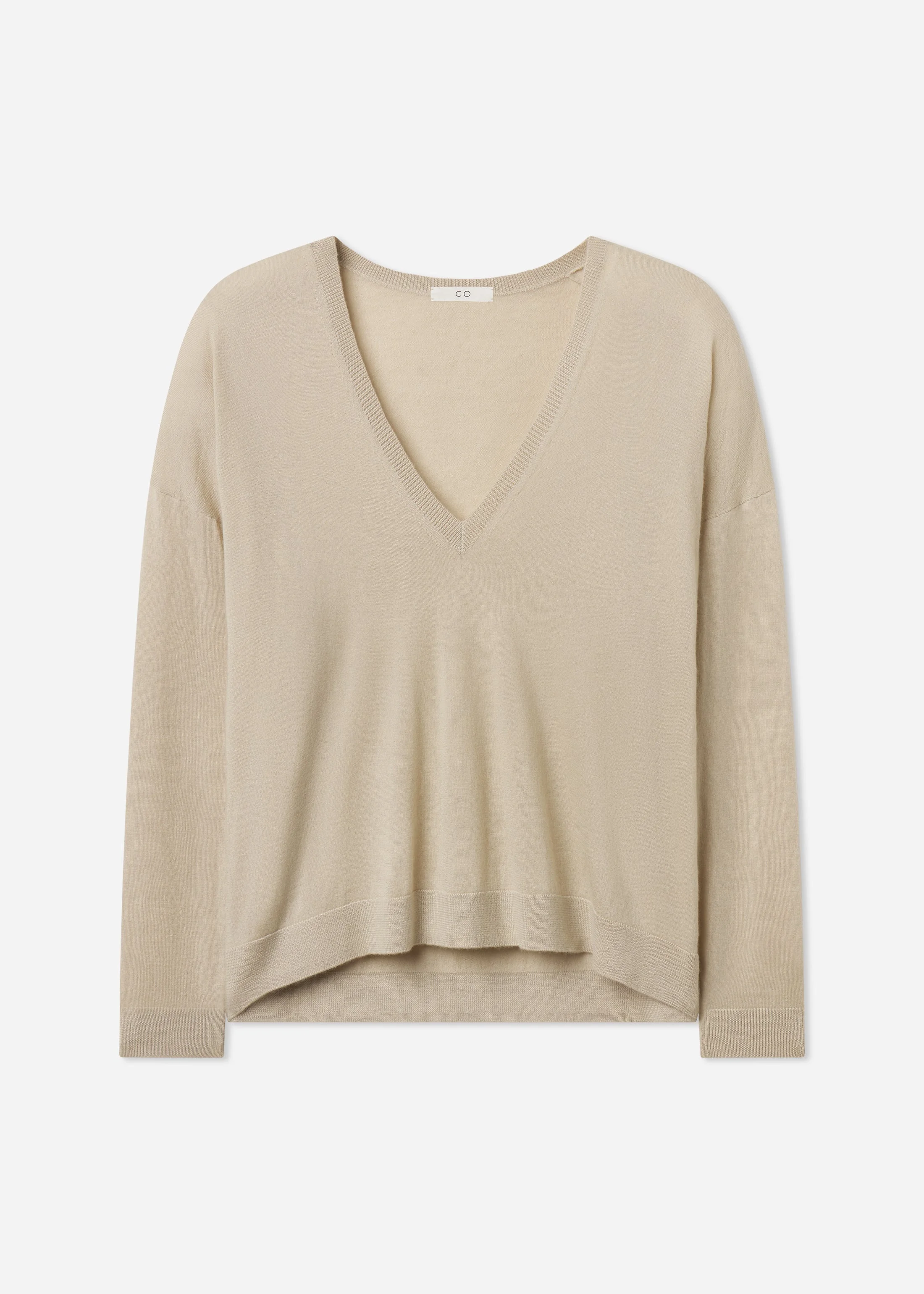 V-Neck Sweater in Fine Cashmere - 1
