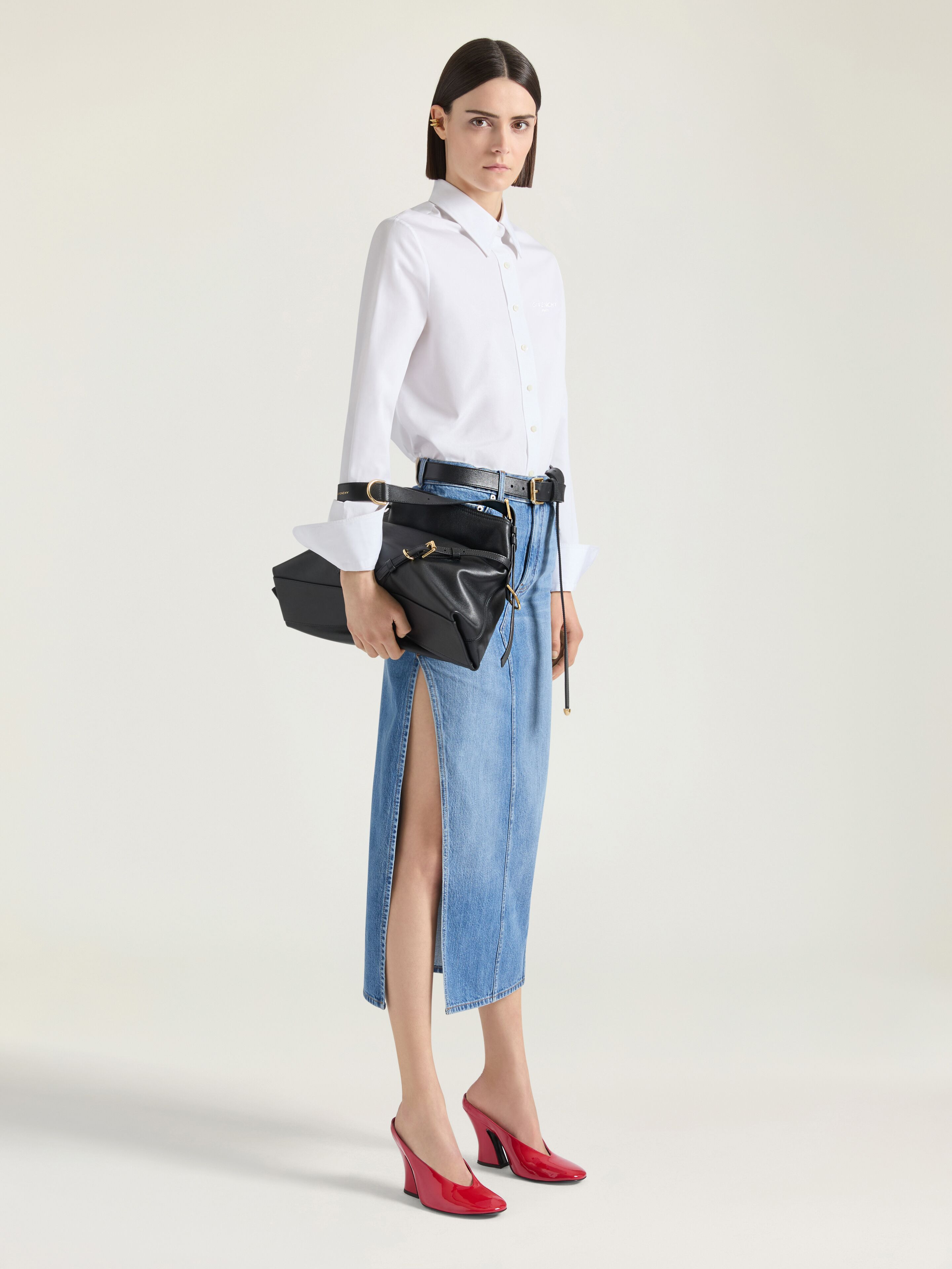 SCULPTED HEELED MULES IN PATENT LEATHER - 2