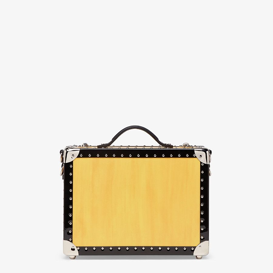 Yellow leather suitcase - 3