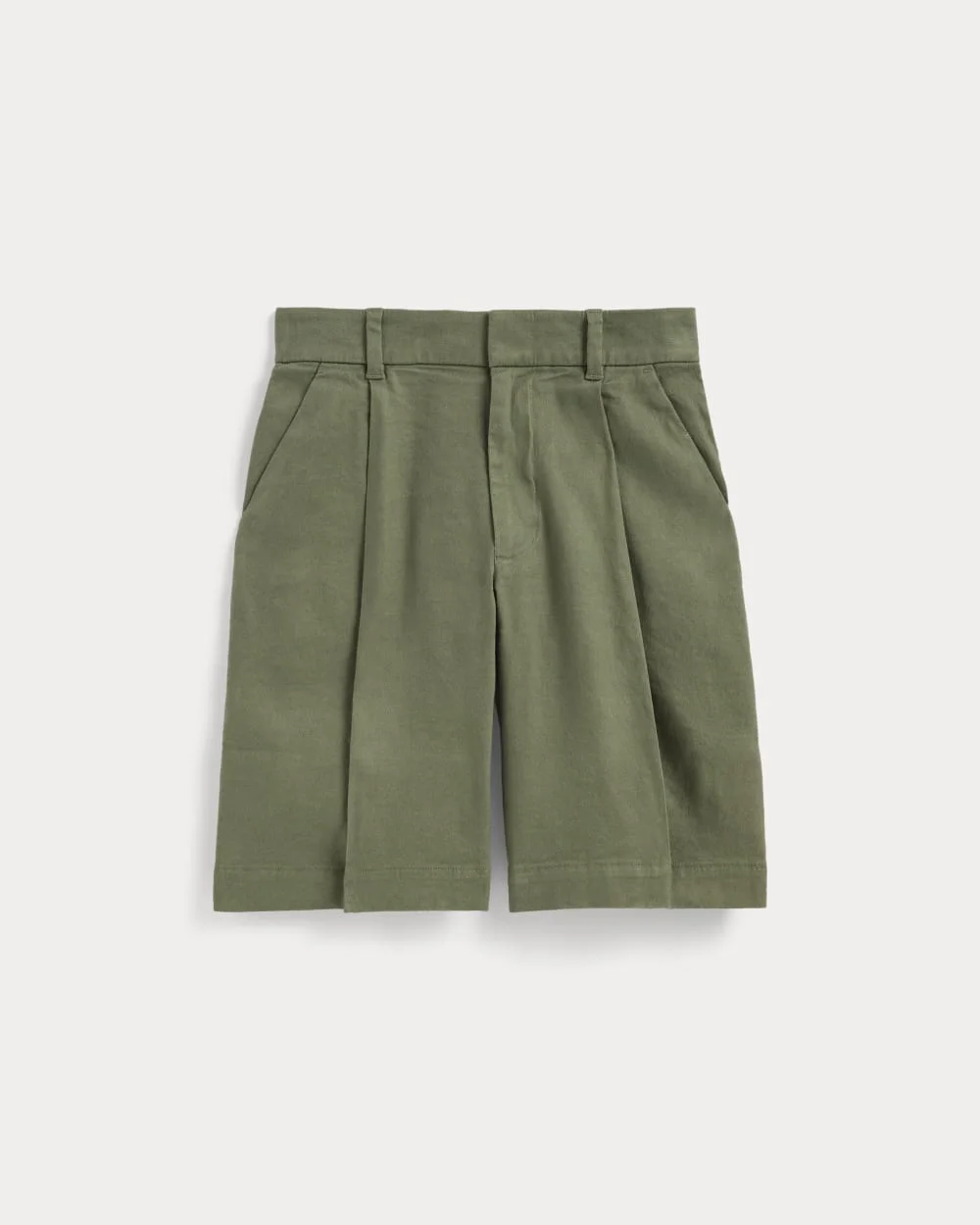 THE PLEATED SHORT IN STRETCH LINEN - 1