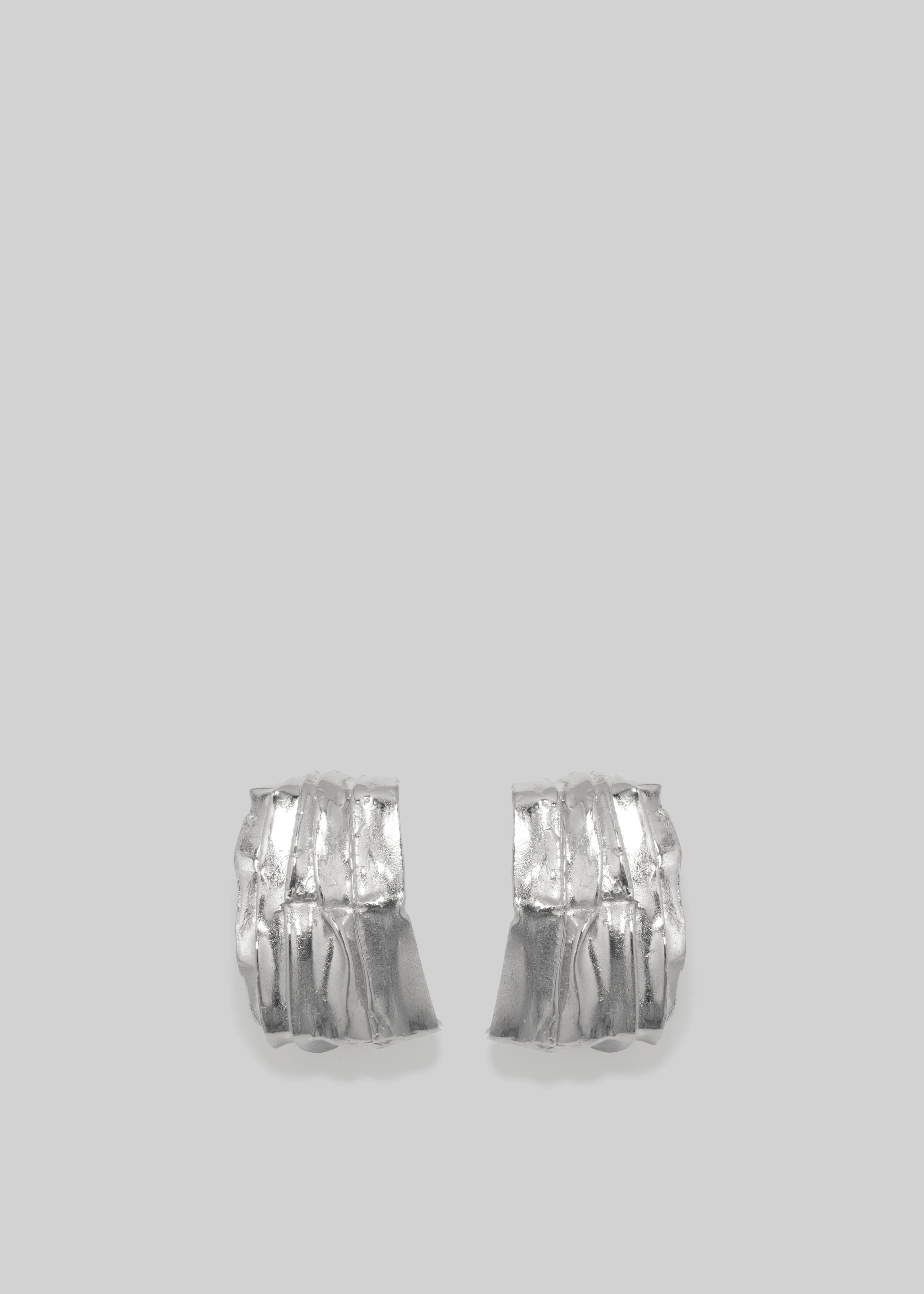 Completedworks Pleated Earrings - Silver - 1