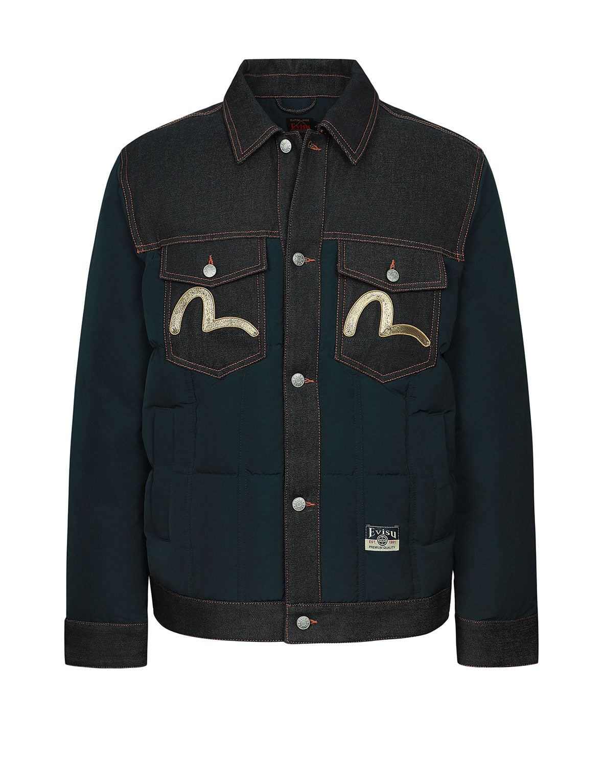 Seagull Metallic Embroidery Regular Fit Down Jacket - 10