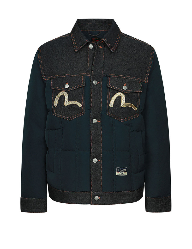 Seagull Metallic Embroidery Regular Fit Down Jacket 10