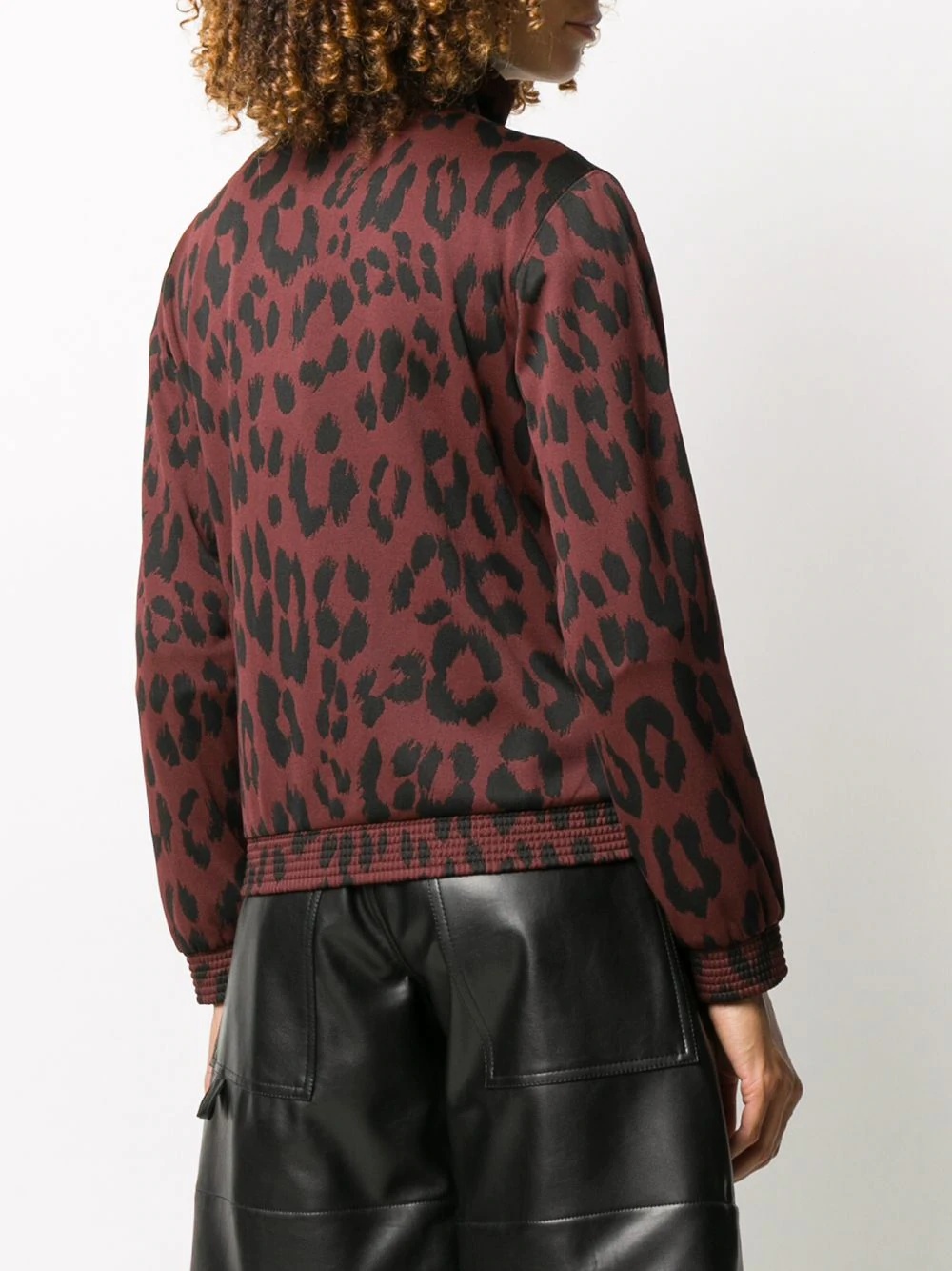 leopard print zipped jacket - 4