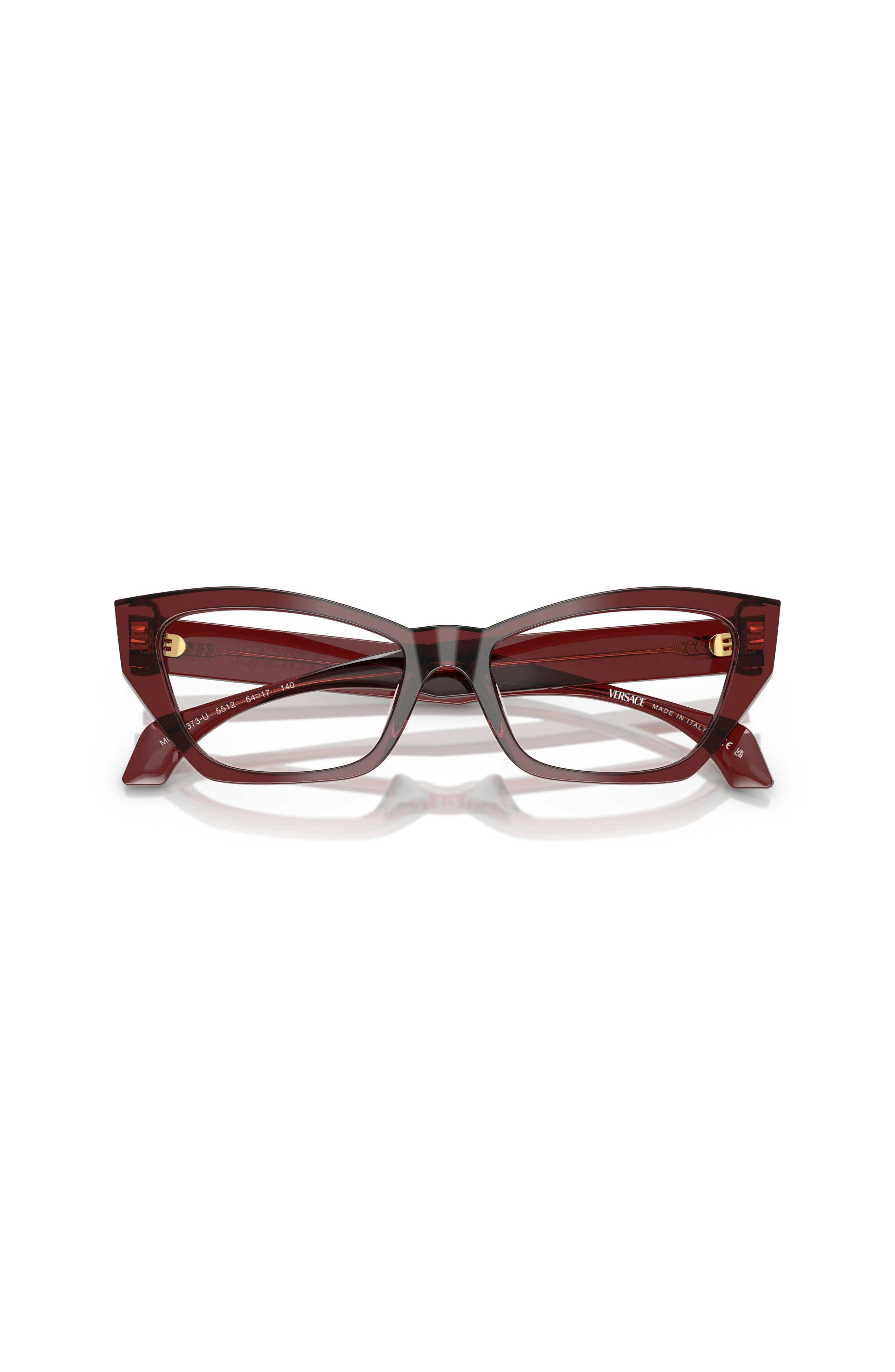 Versace 52mm Cat Eye optical glasses in Red at Nordstrom - 5