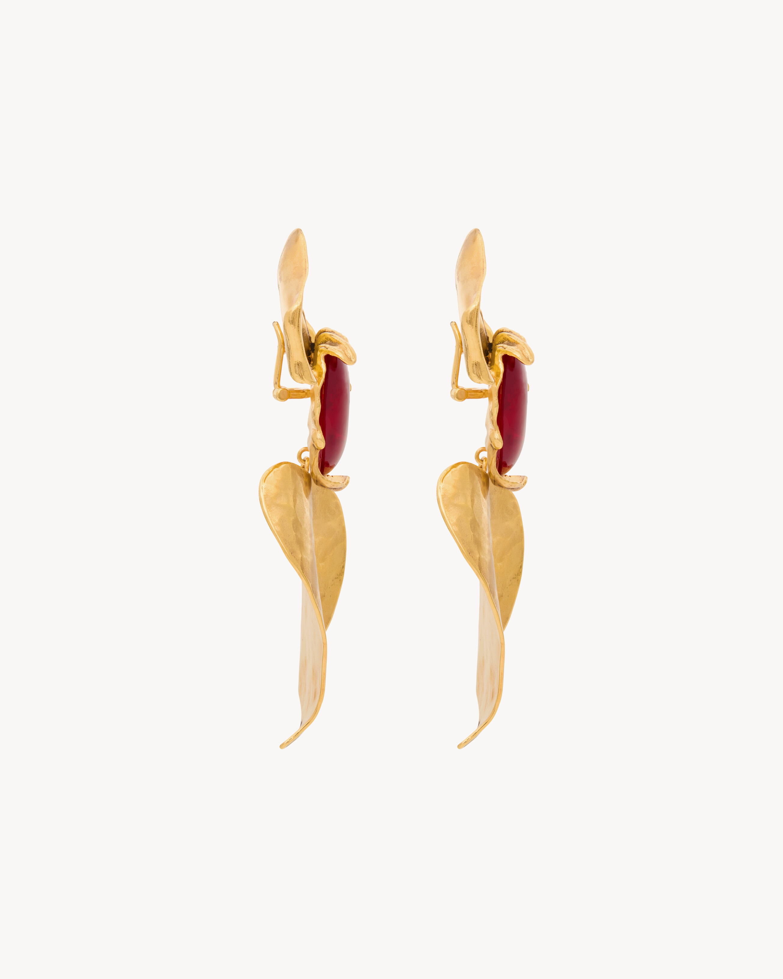 PETAL EARRINGS IN RESIN AND METAL - 3
