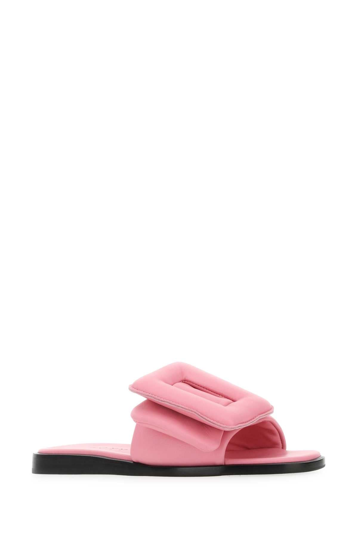 BOYY - Boyy Women Pink Leather Puffy Slippers - 2