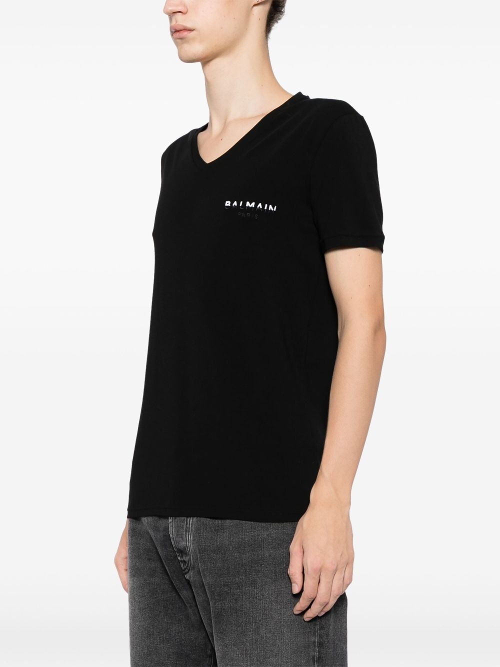 embroidered logo T-shirt - 3