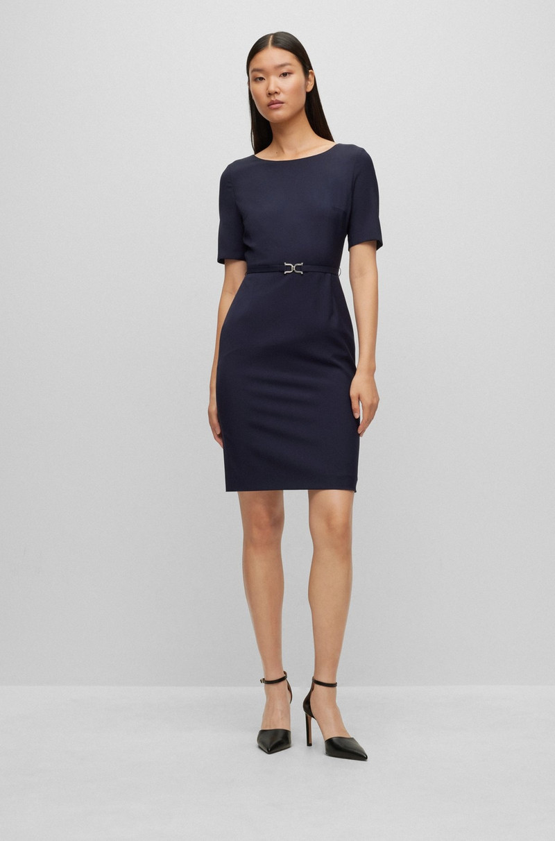 BOSS HIGH-HEELED PUMPS IN LEATHER WITH MONOGRAM TRIM outlook