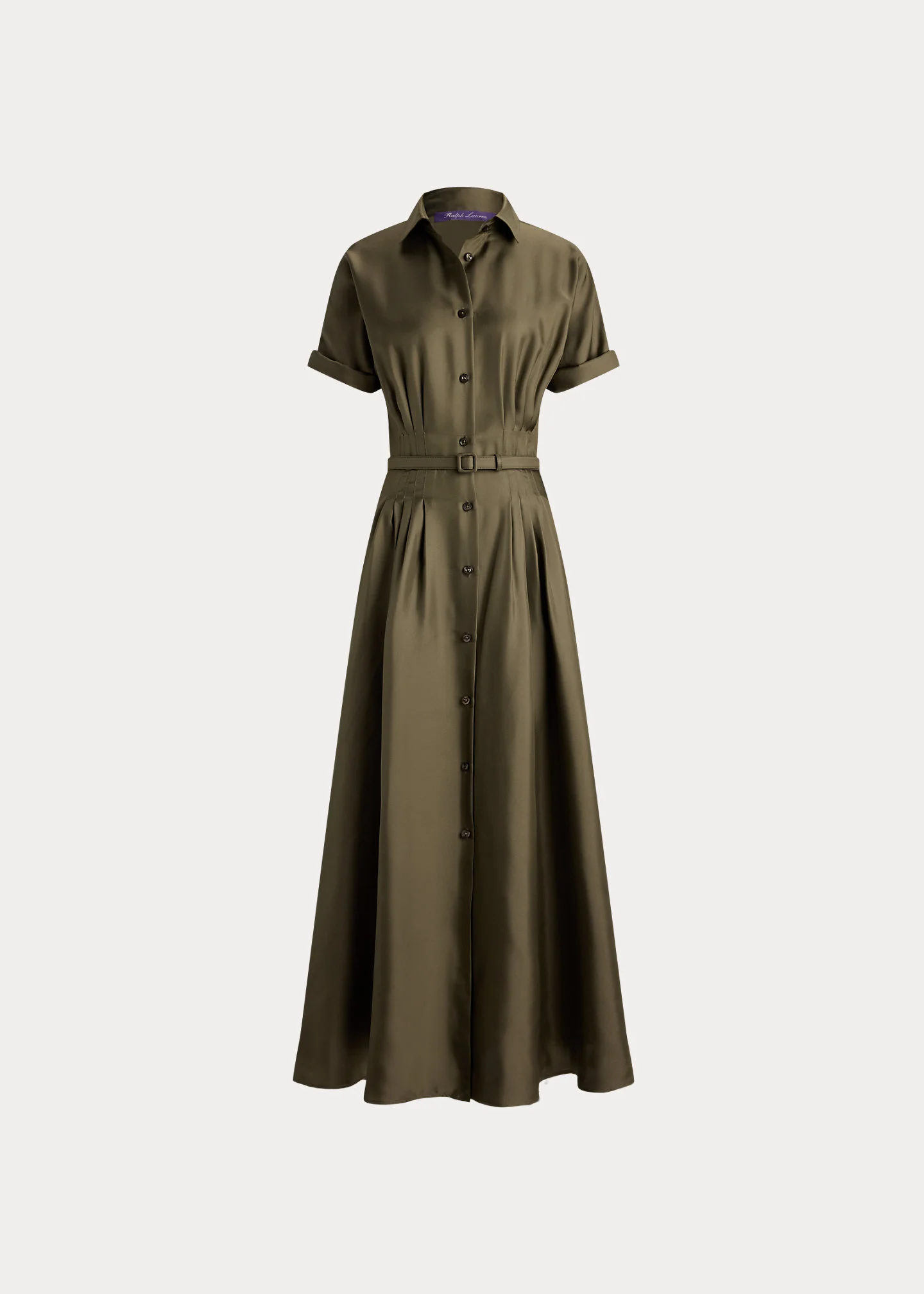 Donatella Silk Twill Day Dress - 1