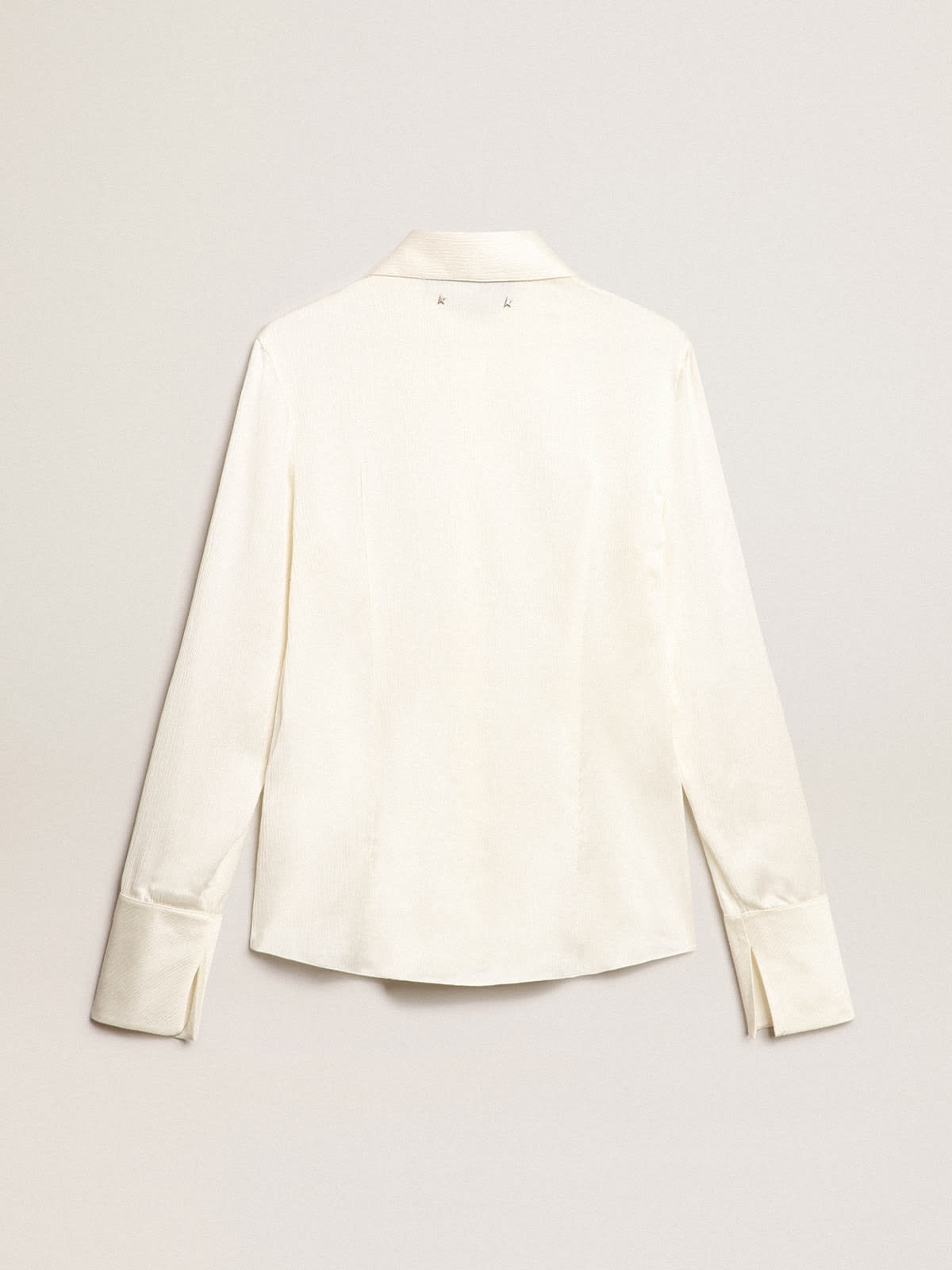 Parchment-colored slim-fit shirt - 6