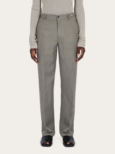 FERRAGAMO Silk and viscose tailored trouser outlook