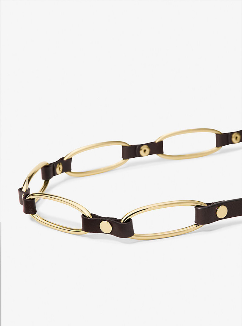 MICHAEL KORS Chain Link Leather Belt outlook