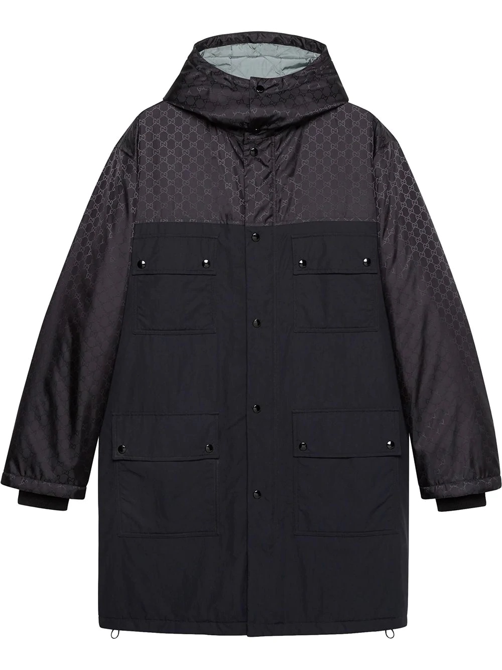 GG jacquard nylon jacket - 1