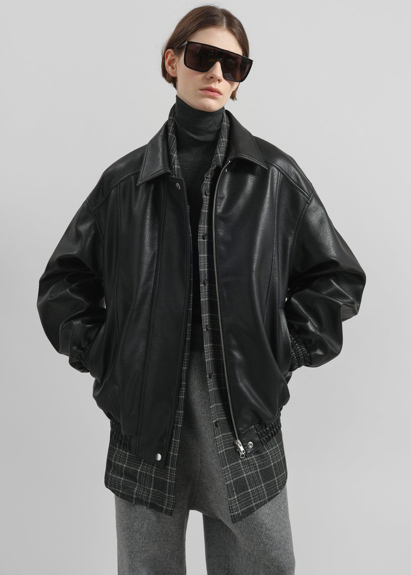 Prescott Faux Leather Jacket - Black 7