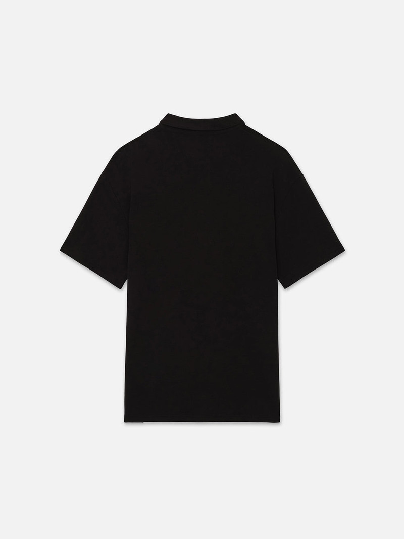 FRAME Duo Fold Polo in Black outlook