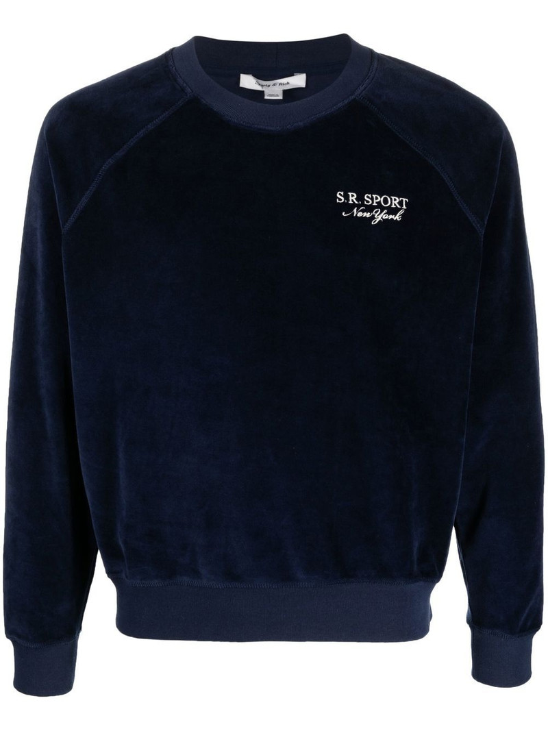 logo-embroidered long-sleeve sweatshirt 1