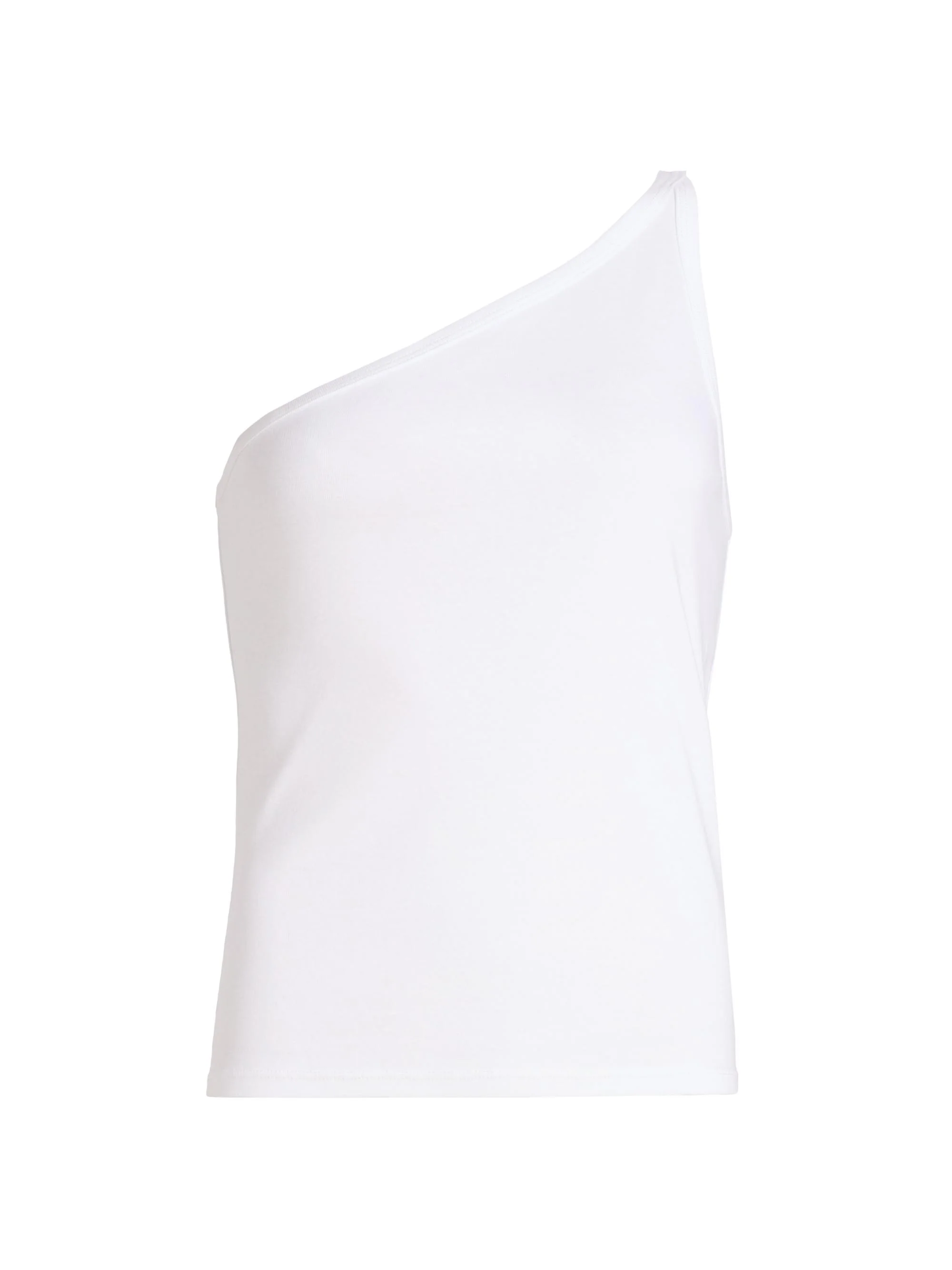 Women's Marlee One-Shoulder Cotton Tank - White - 1
