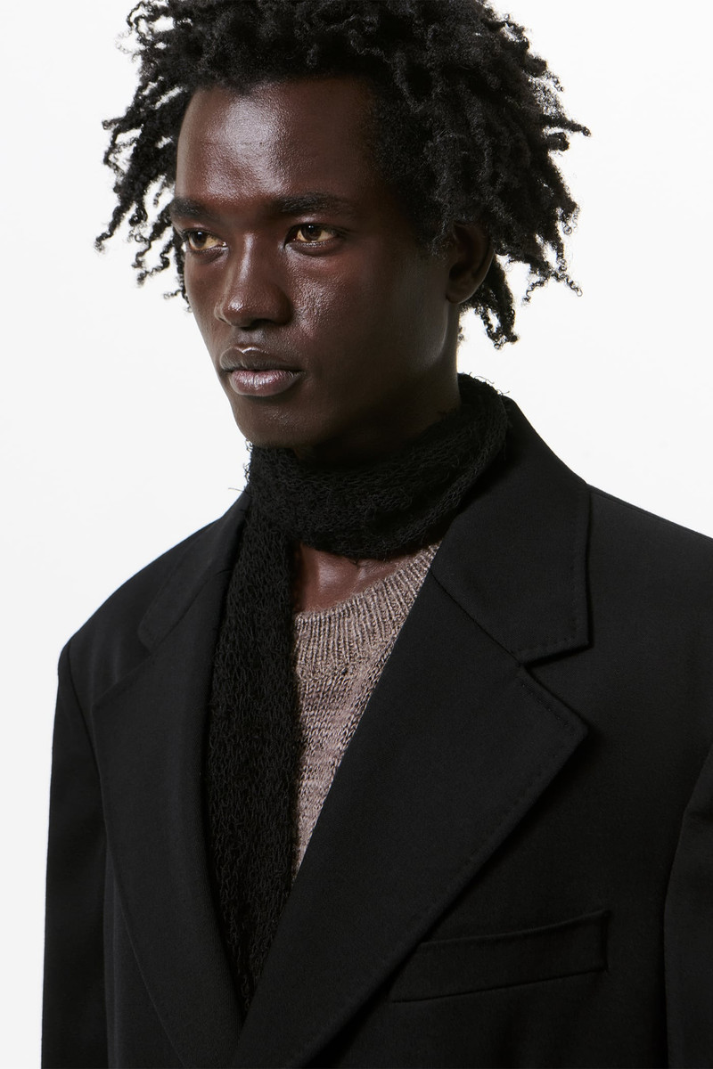 Dolphin Coat Coarse Black Gabardine 3