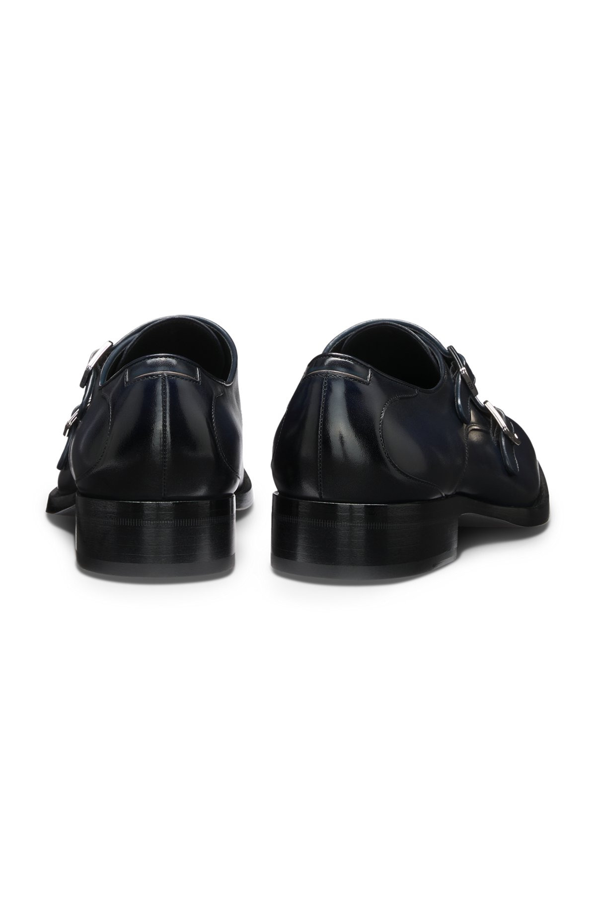 DOUBLE-STRAP MONK SHOES IN BURNISHED LEATHER - 5