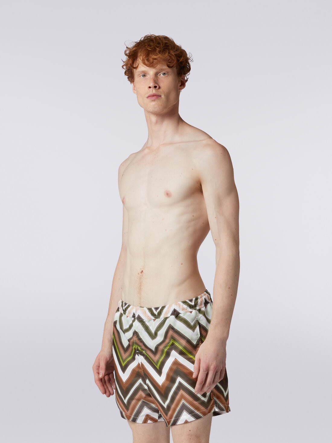 Swimming trunks in nylon with large gradated zigzag - 3