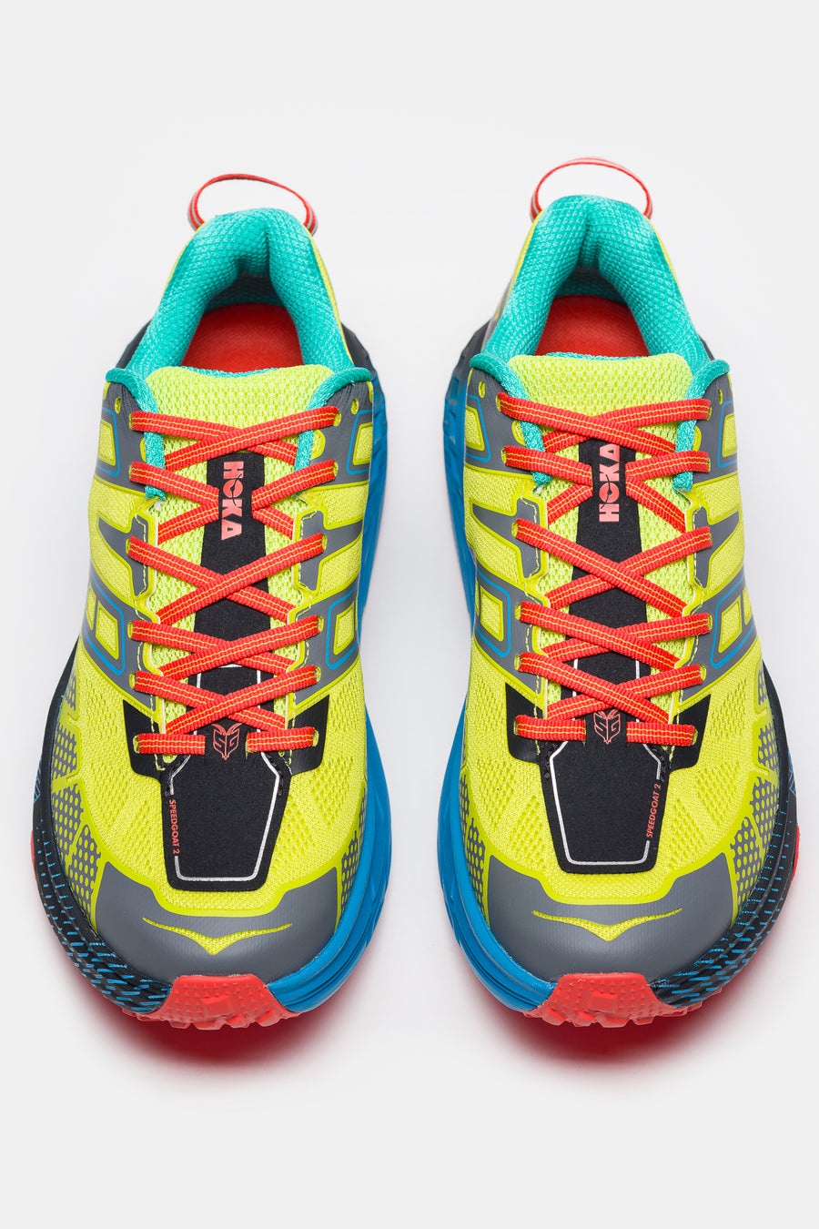 Speedgoat 2 Sneaker in Hoka Citrus/Hoka Blue - 4