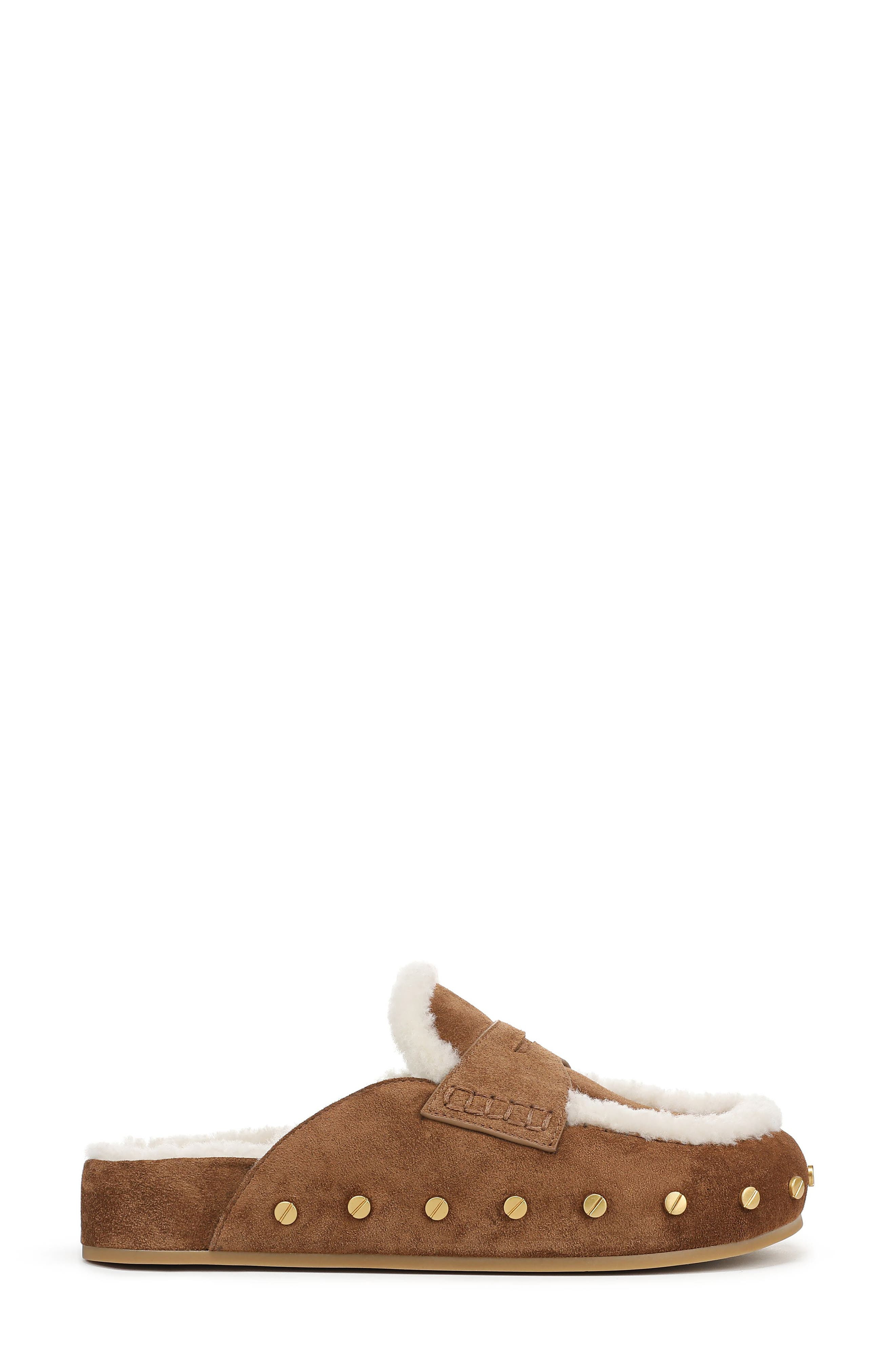 Veronica Beard Fenix Genuine Shearling Mule in Hazelwood Ecru at Nordstrom - 3
