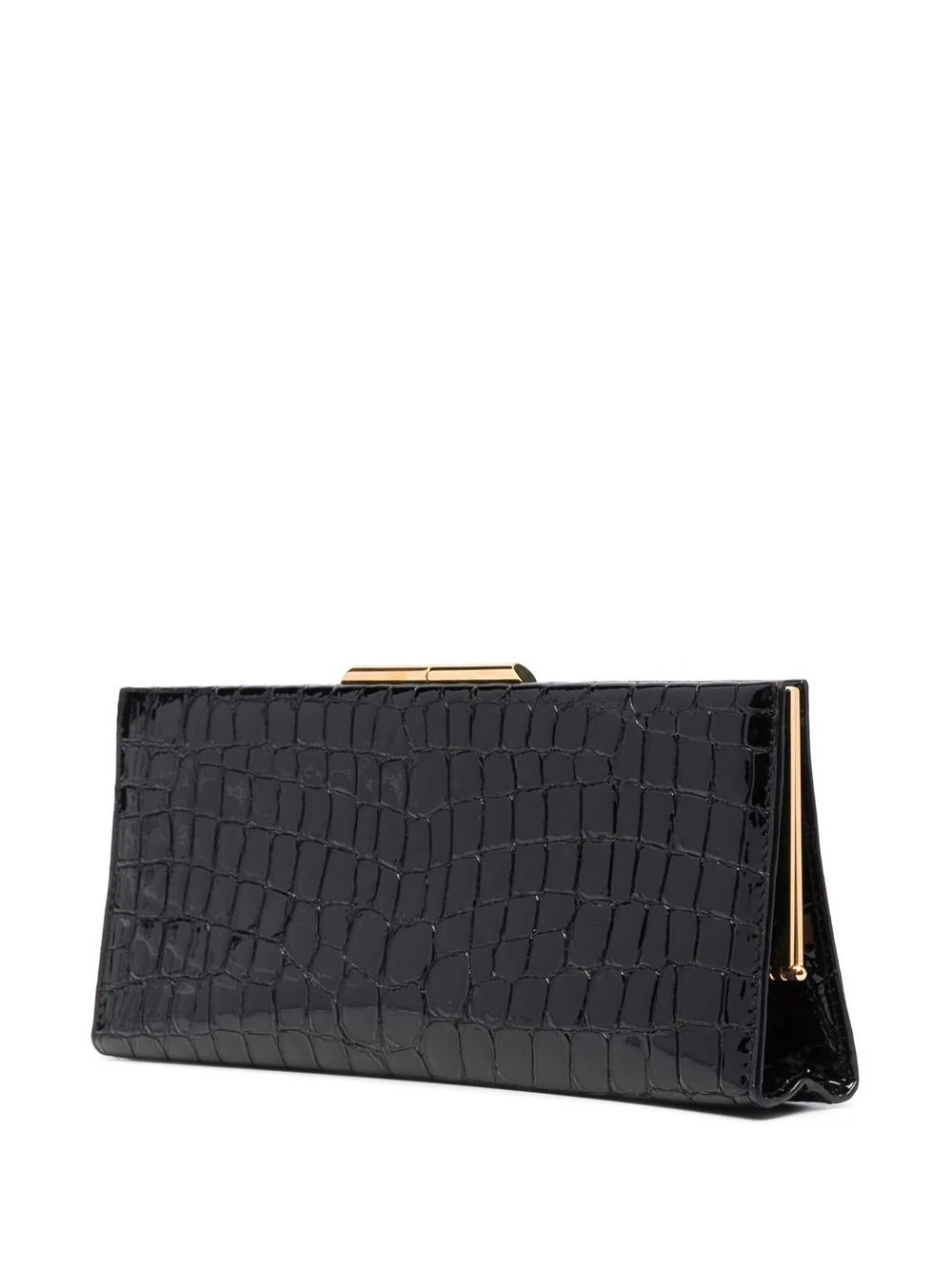 crocodile-effect clutch bag - 3