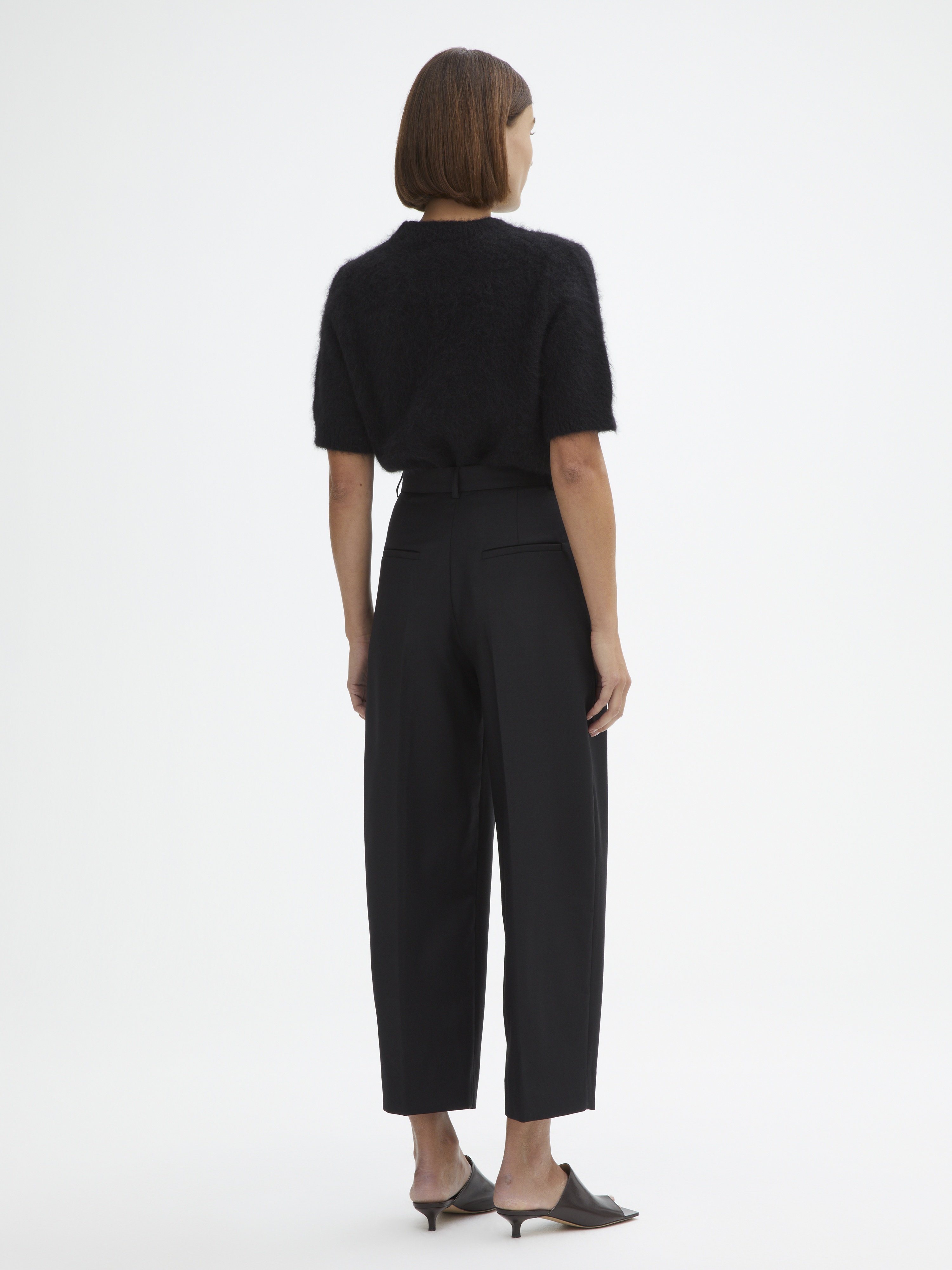 Wide suit trousers cropped - 4