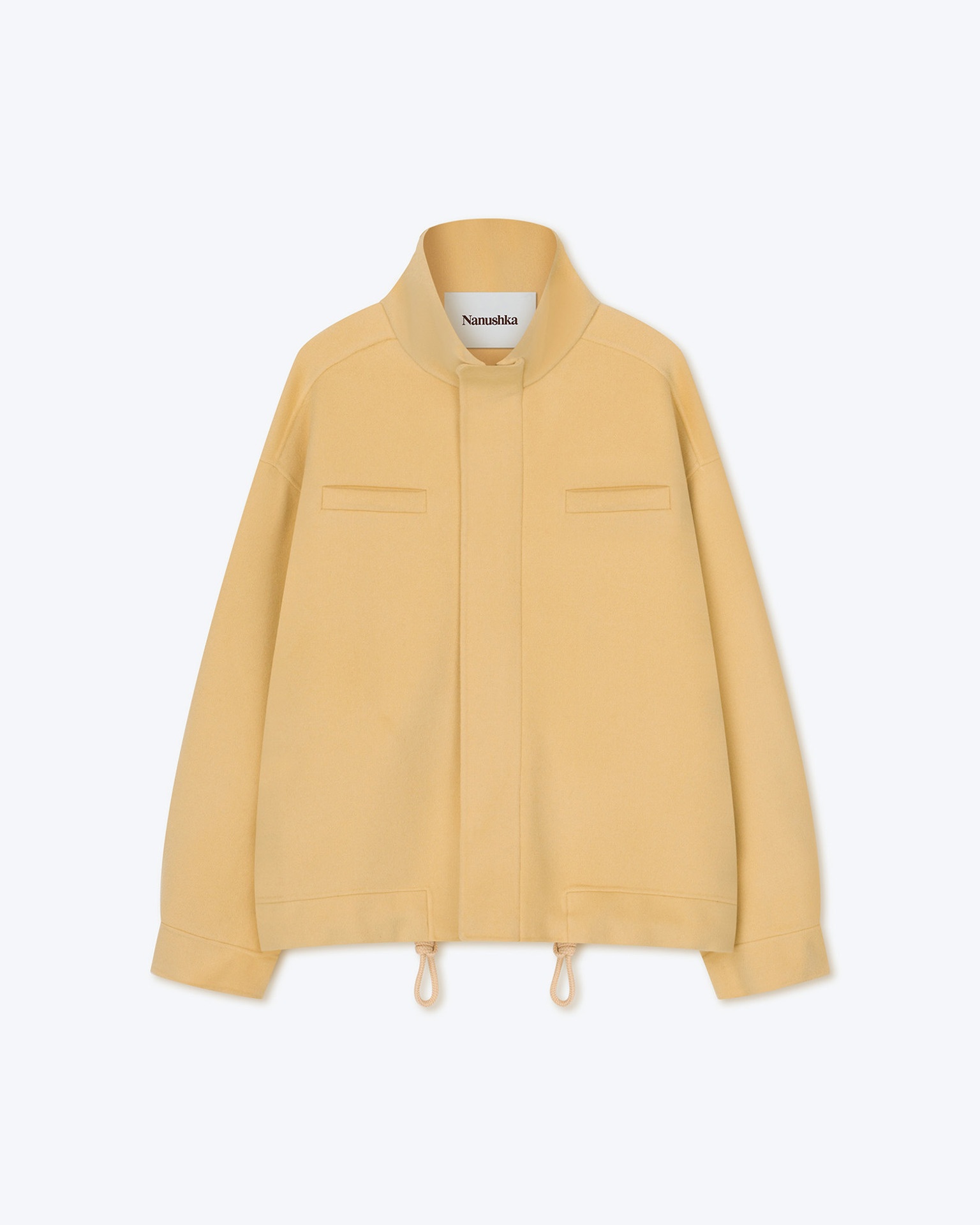 DUFAN - Double wool silk bomber - Sun yellow - 4