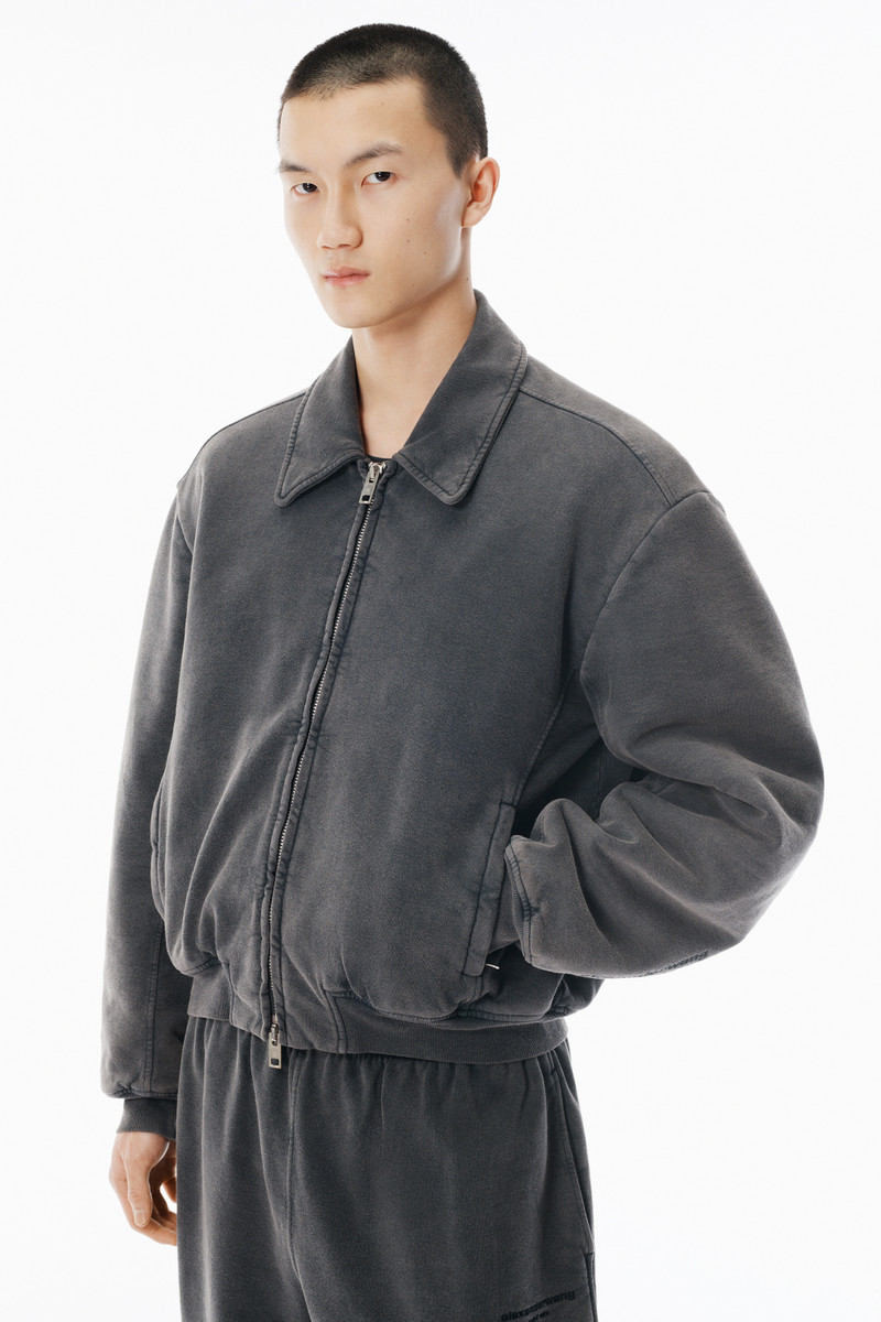 Grey Organic Terry Moto Jacket 3