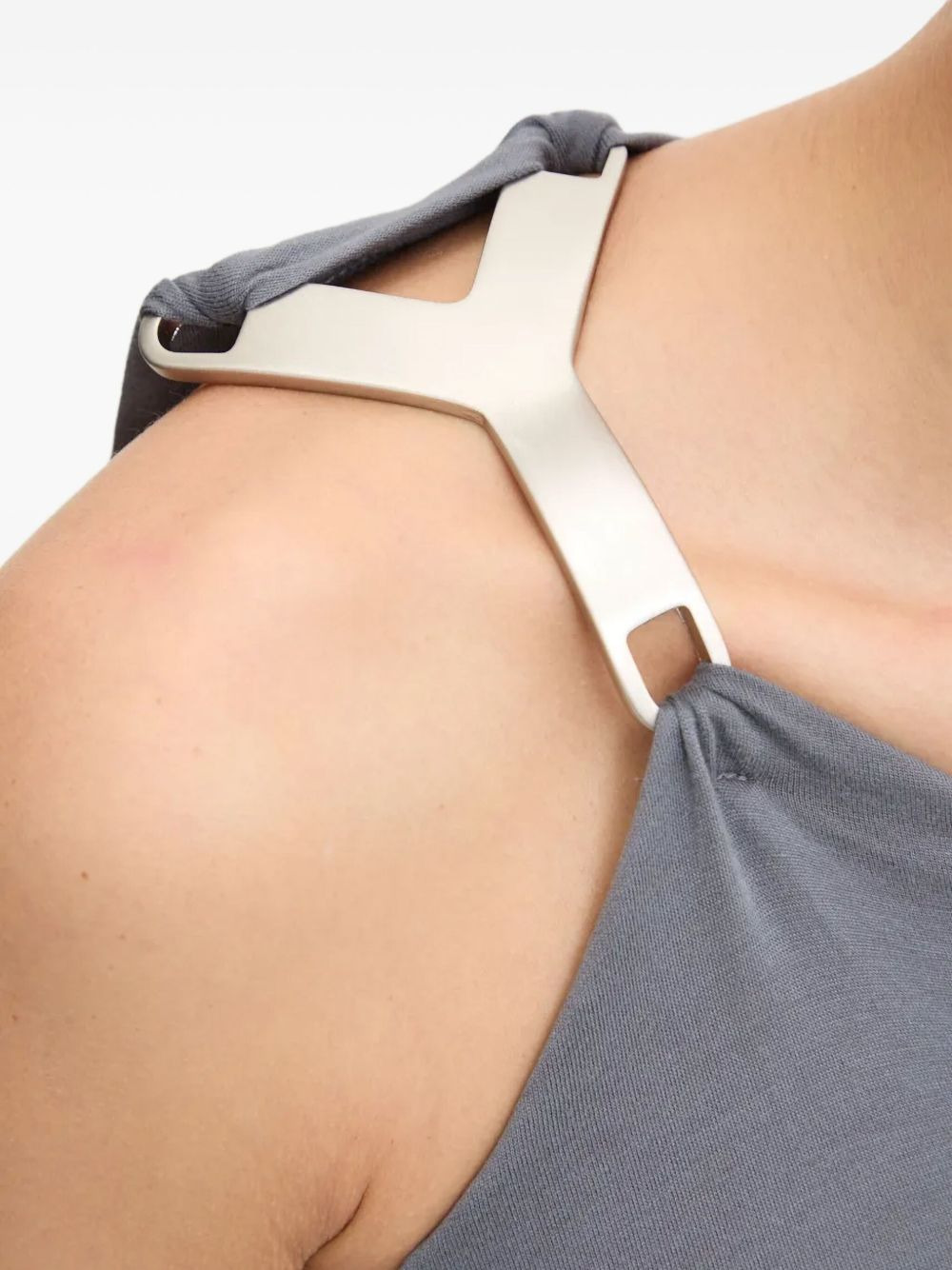 one-shoulder draped top - 4