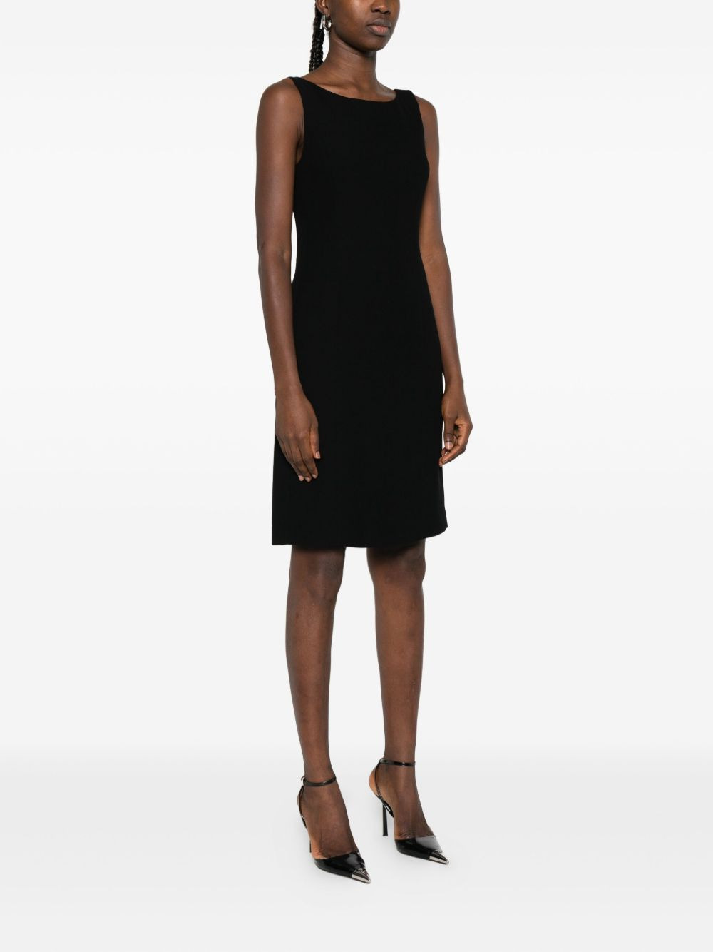sleeveless boat-neck dress - 3