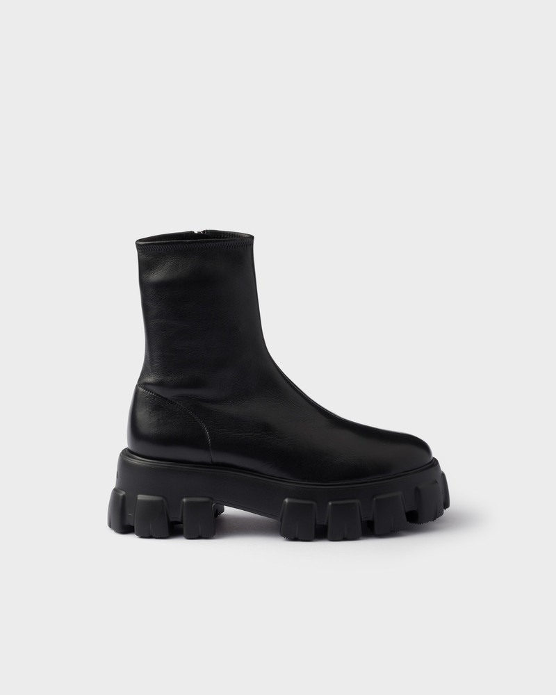 Prada Monolith stretch nappa leather booties outlook