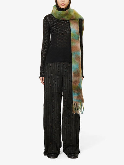 Song for the Mute Lace-pattern turtleneck woven top outlook