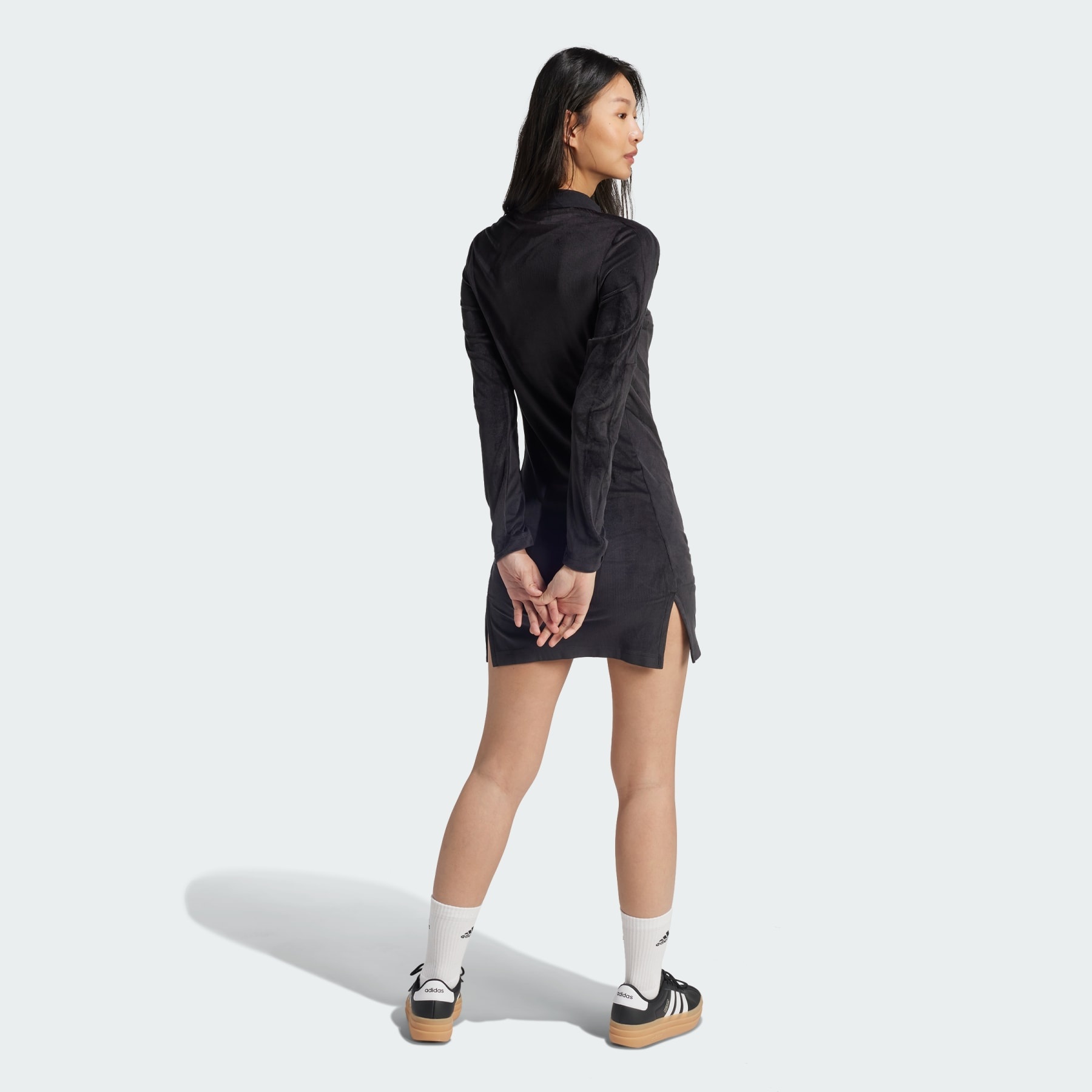 Tiro Cut 3-Stripes Stretchy Velour Dress - 3