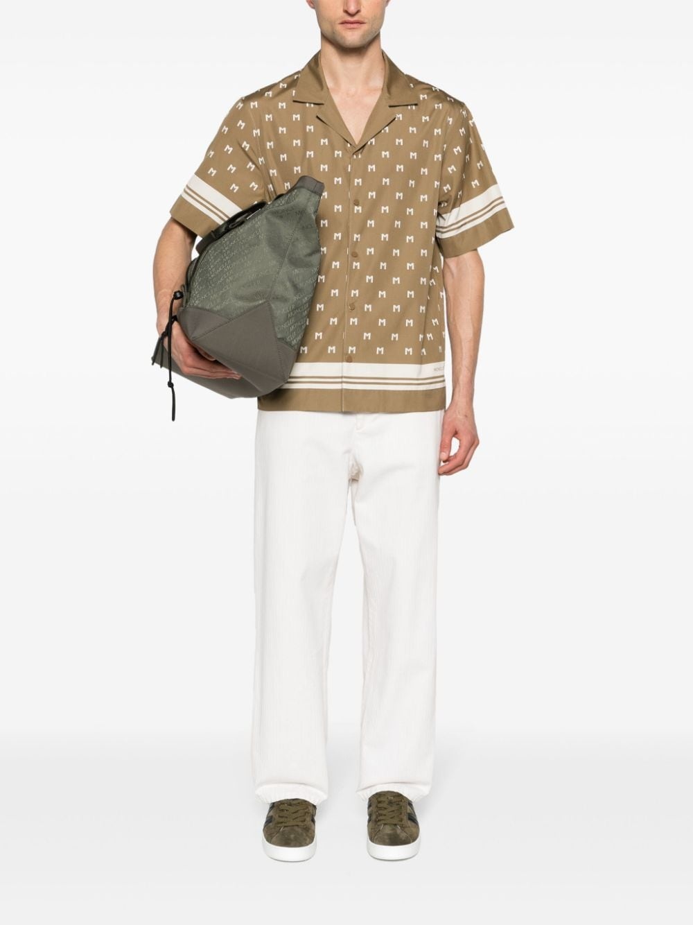 monogram-print short-sleeve shirt - 2