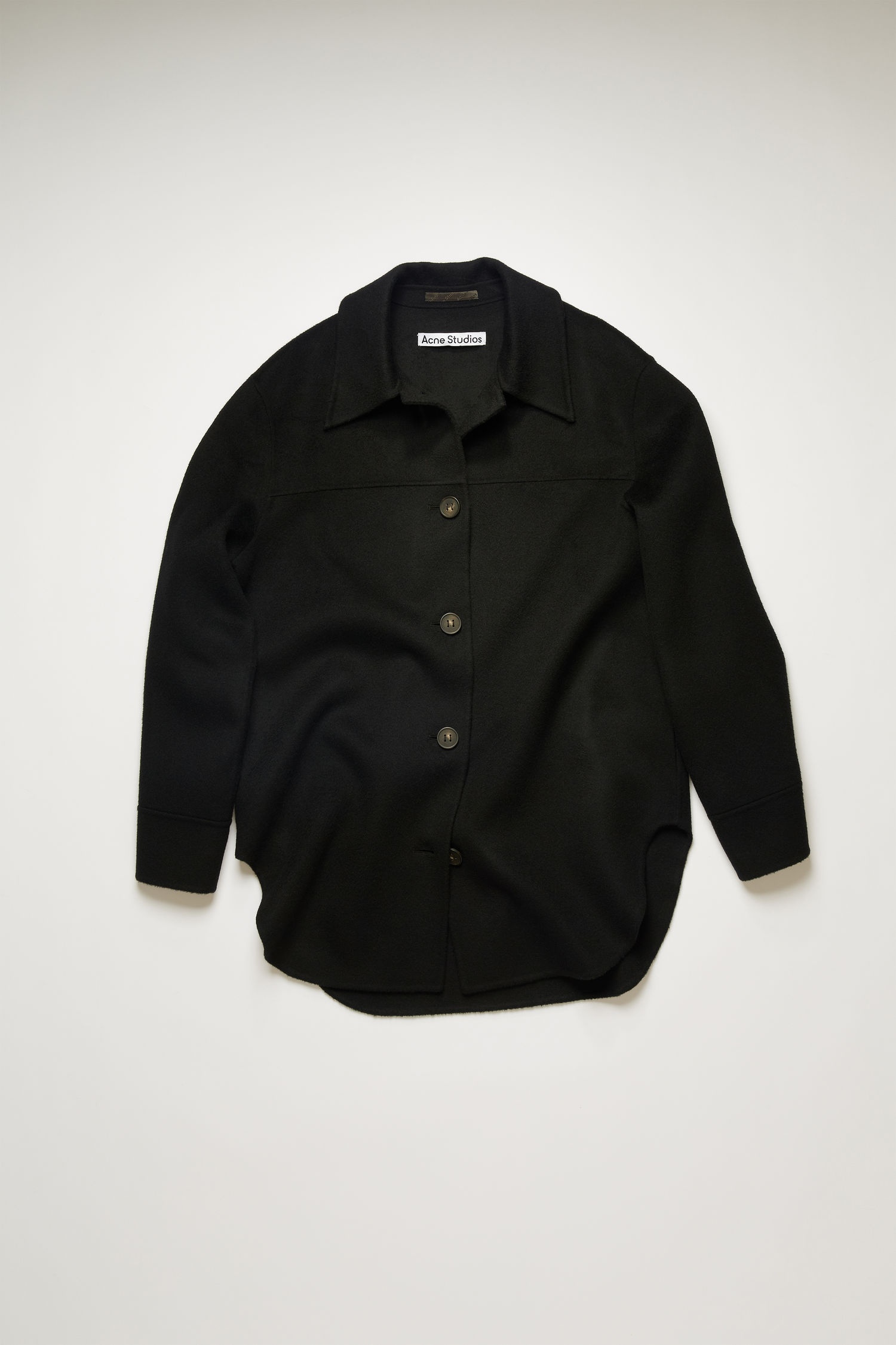 Wool overshirt black - 1